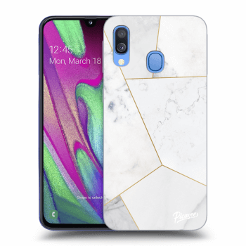 Husă pentru Samsung Galaxy A40 A405F - White tile