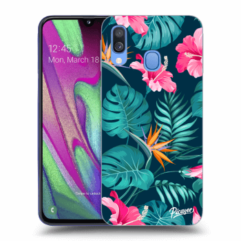 Husă pentru Samsung Galaxy A40 A405F - Pink Monstera