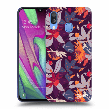 Husă pentru Samsung Galaxy A40 A405F - Purple Leaf