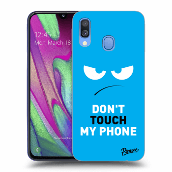 Picasee ULTIMATE CASE pentru Samsung Galaxy A40 A405F - Angry Eyes - Blue