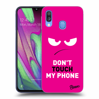 Picasee ULTIMATE CASE pentru Samsung Galaxy A40 A405F - Angry Eyes - Pink