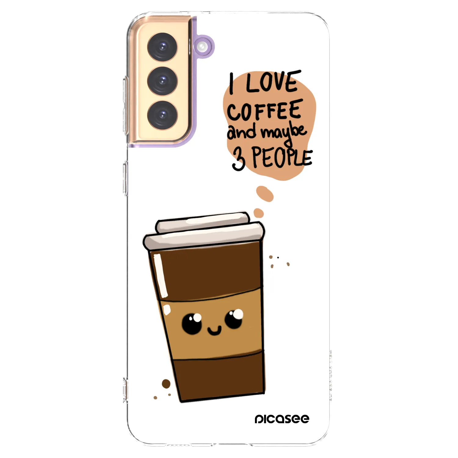 Picasee husă transparentă din silicon pentru Samsung Galaxy S21+ 5G G996F - Cute coffee