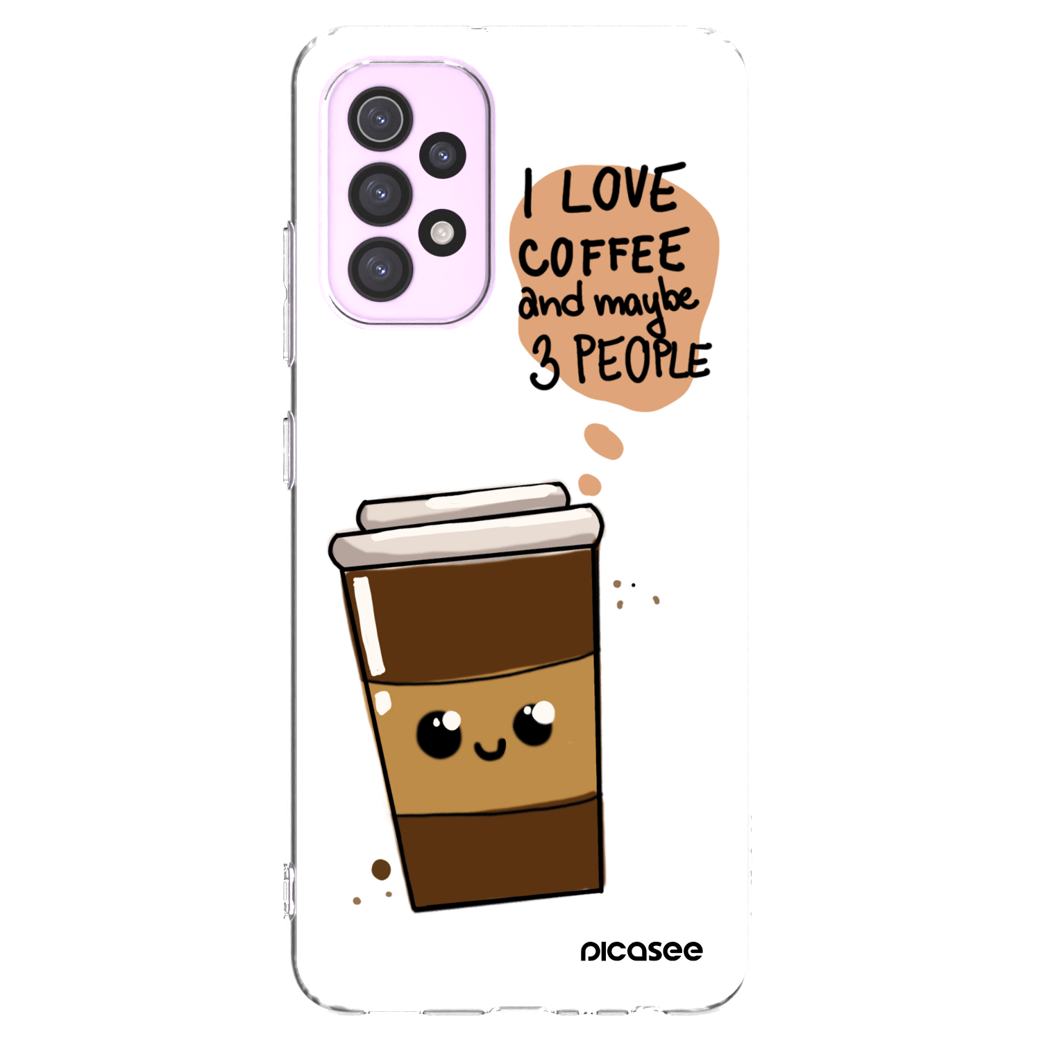 Picasee husă transparentă din silicon pentru Samsung Galaxy A32 5G A326B - Cute coffee