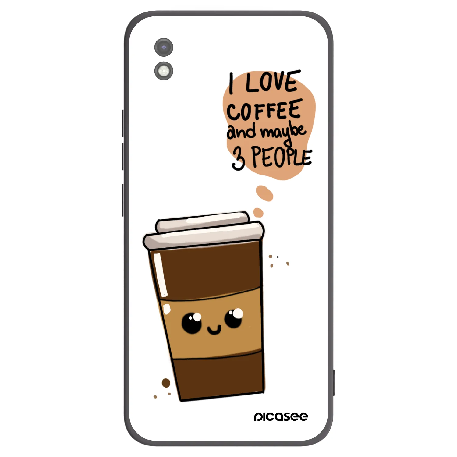 Picasee husă neagră din silicon pentru Xiaomi Redmi 9AT - Cute coffee