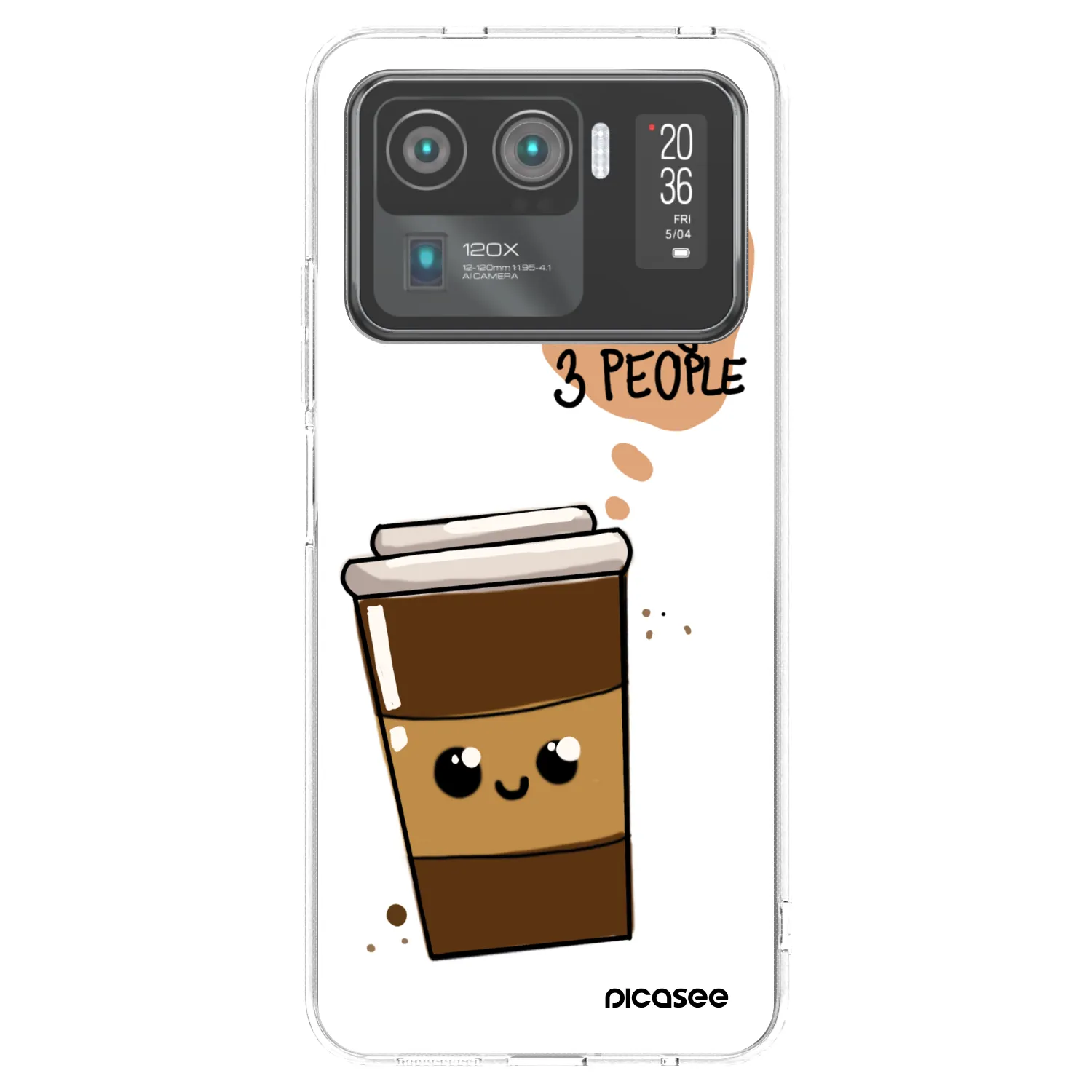 Picasee husă transparentă din silicon pentru Xiaomi Mi 11 Ultra - Cute coffee