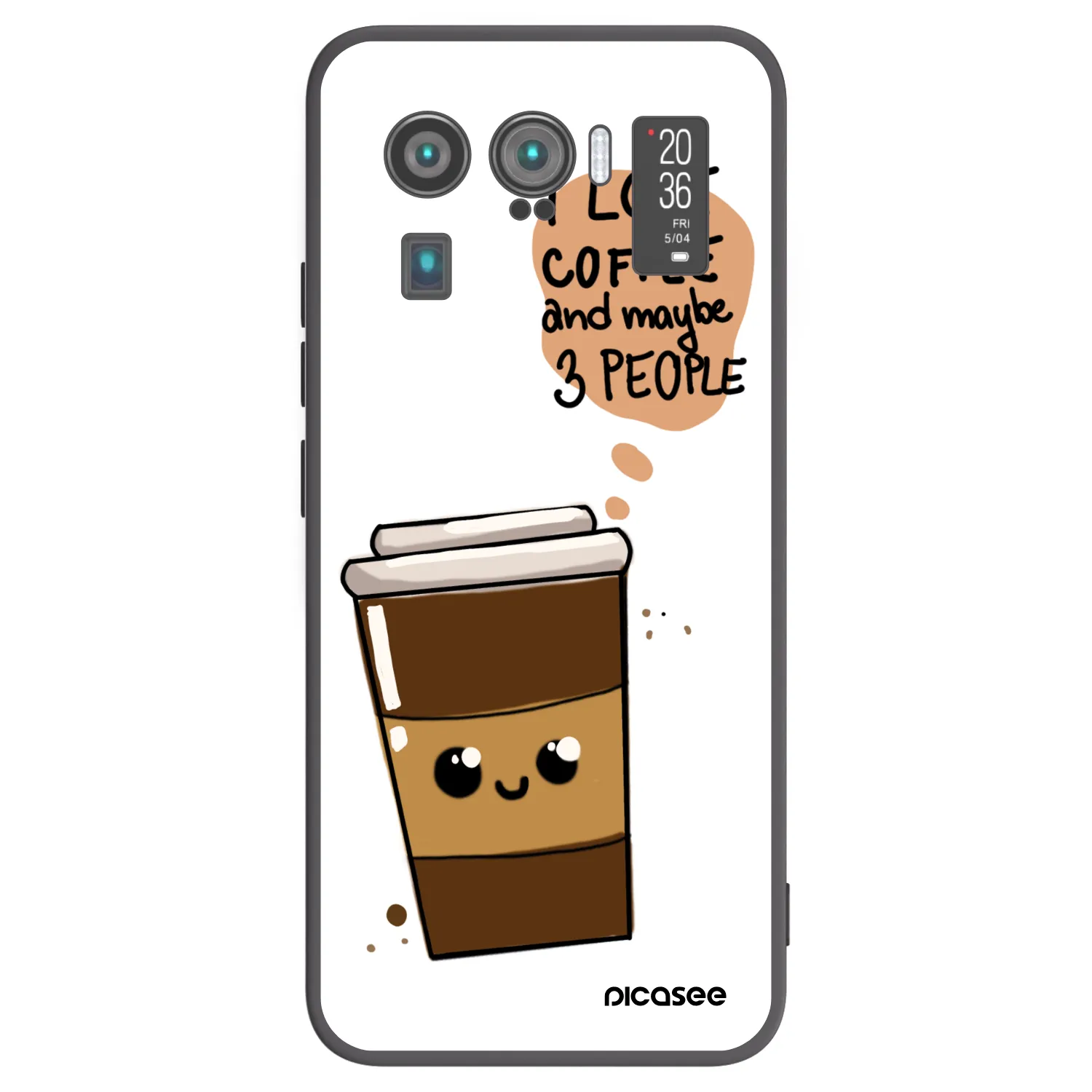Picasee husă neagră din silicon pentru Xiaomi Mi 11 Ultra - Cute coffee