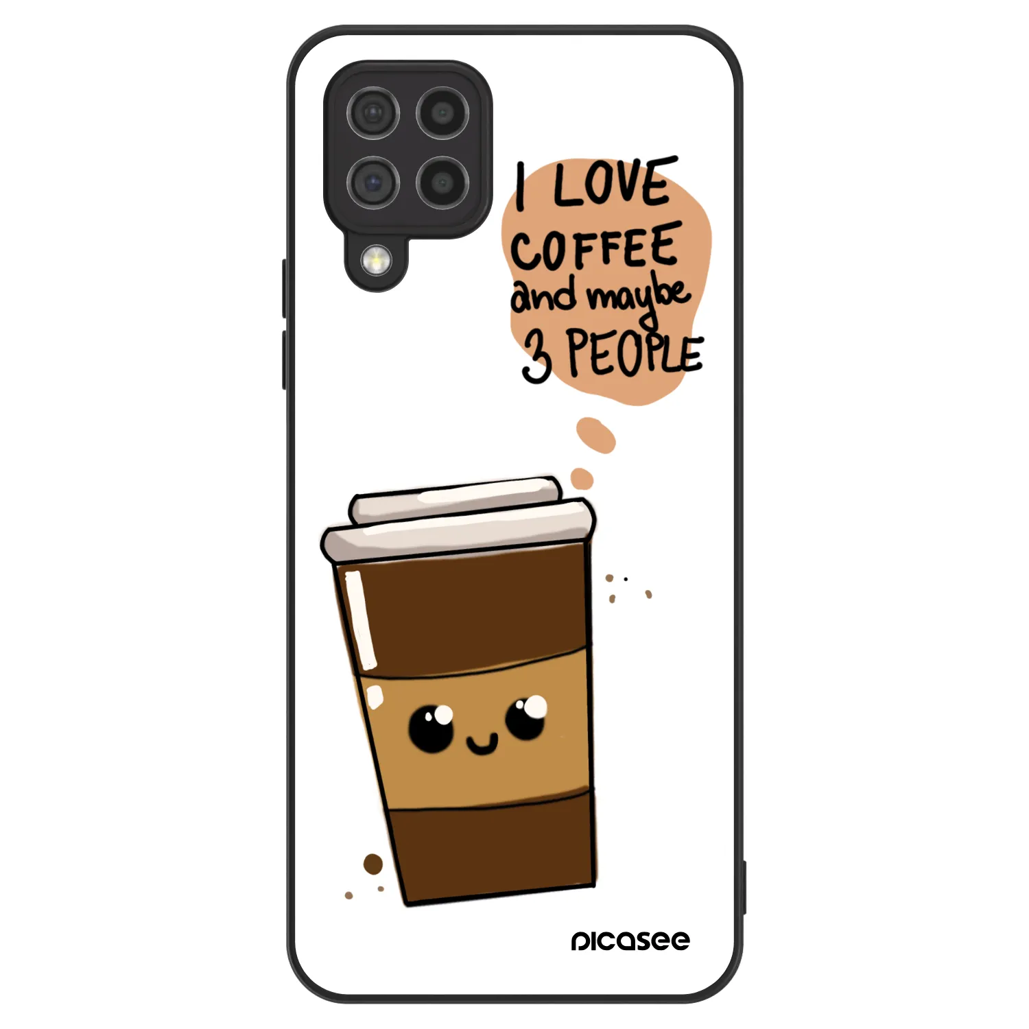 Picasee ULTIMATE CASE pentru Samsung Galaxy A22 A225F 4G - Cute coffee