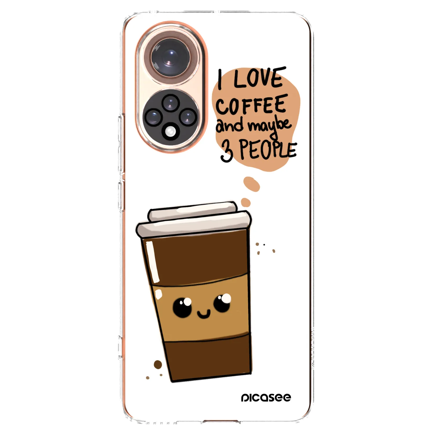 Picasee husă transparentă din silicon pentru Honor 50 5G - Cute coffee