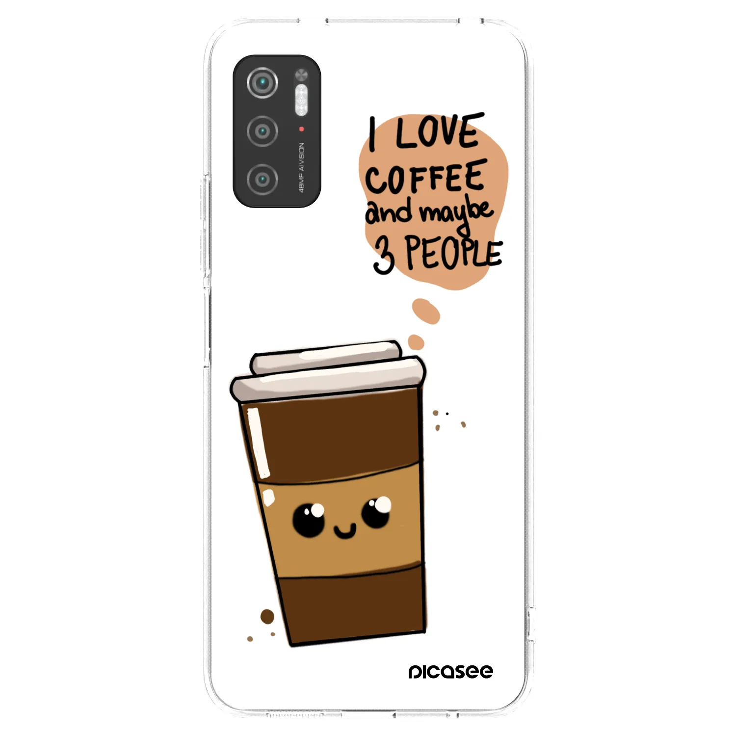 Picasee husă transparentă din silicon pentru Xiaomi Poco M3 Pro 5G - Cute coffee