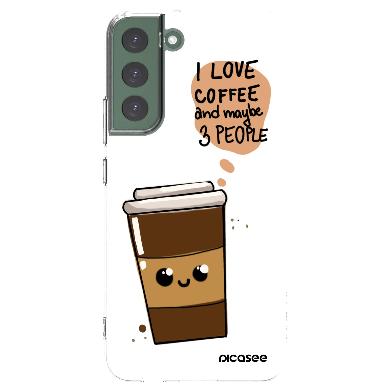 Picasee husă transparentă din silicon pentru Samsung Galaxy S22+ 5G - Cute coffee