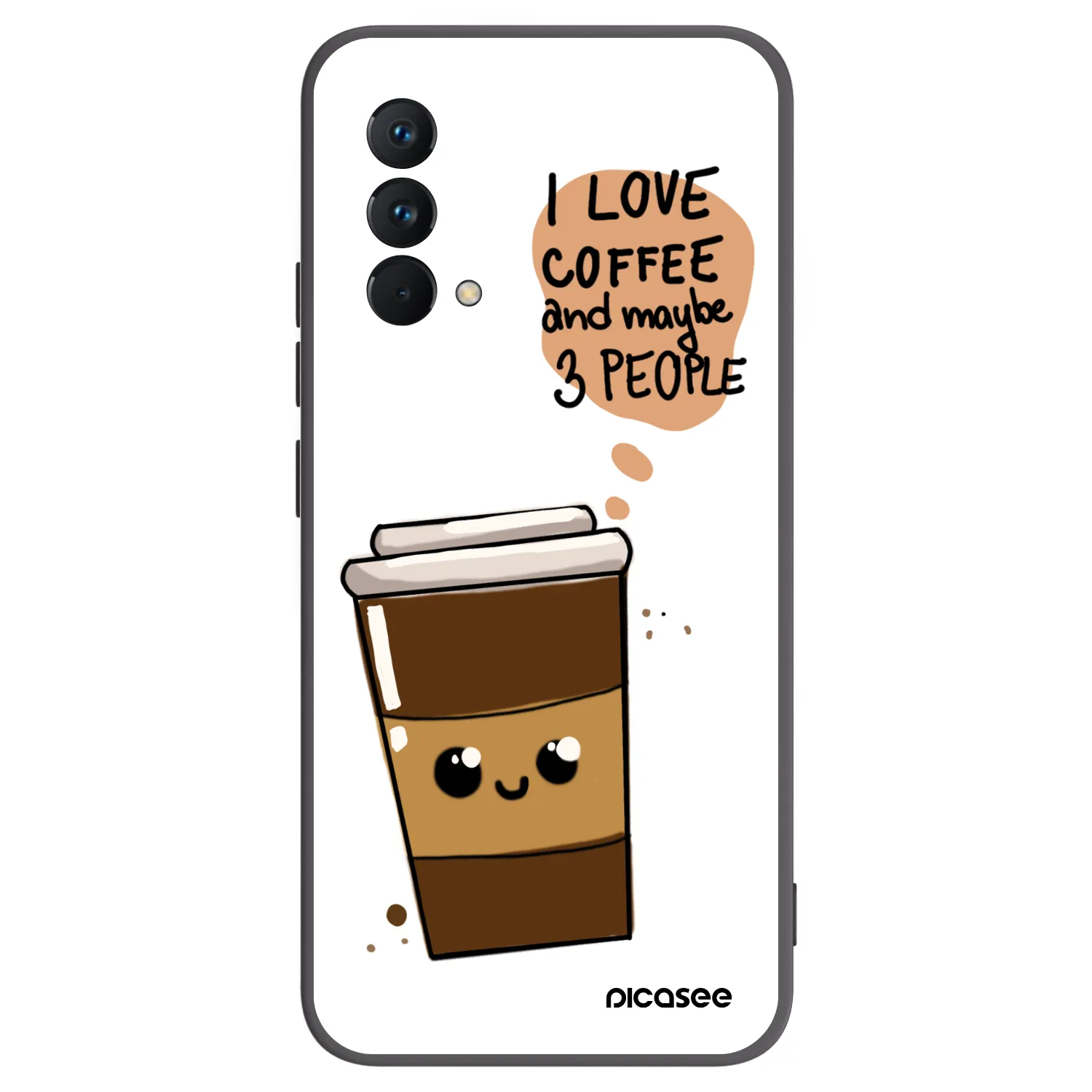 Picasee husă neagră din silicon pentru Realme GT Master Edition 5G - Cute coffee