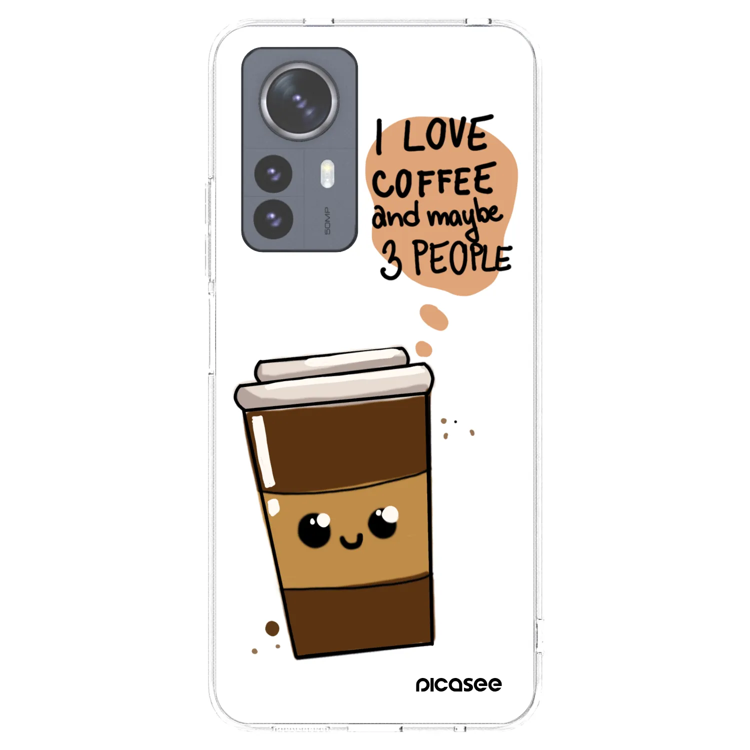 Picasee husă transparentă din silicon pentru Xiaomi 12 Pro - Cute coffee