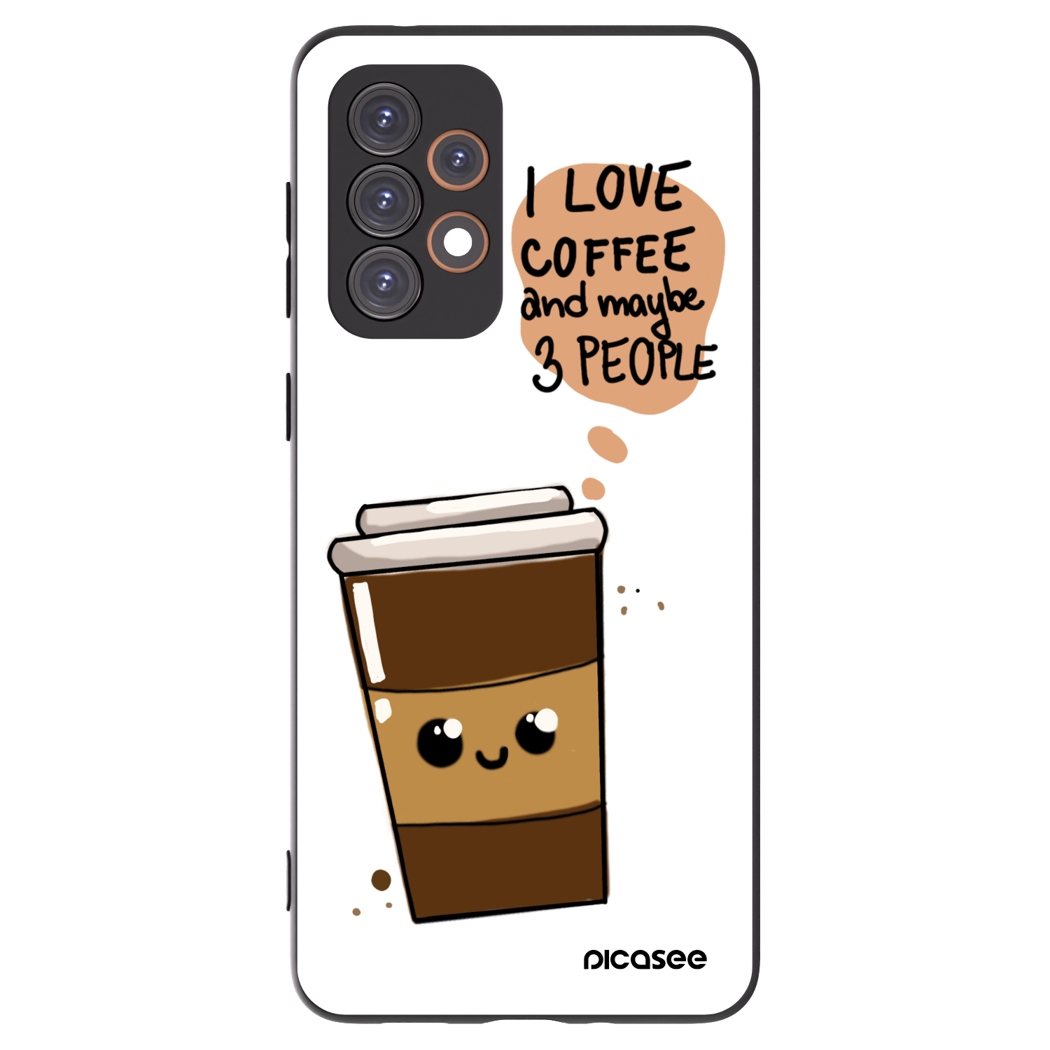 Picasee husă neagră din silicon pentru Samsung Galaxy A33 5G A336 - Cute coffee