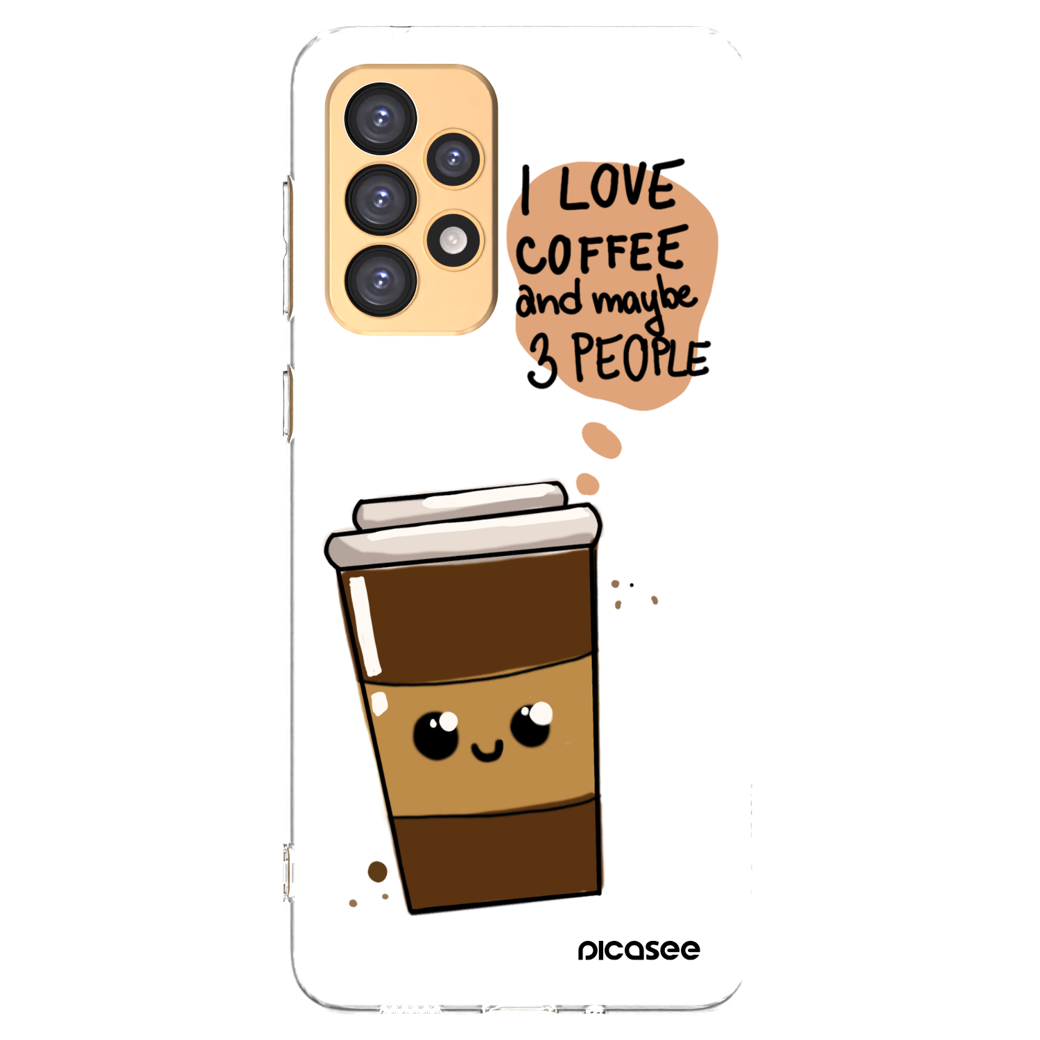 Picasee husă transparentă din silicon pentru Samsung Galaxy A33 5G A336 - Cute coffee