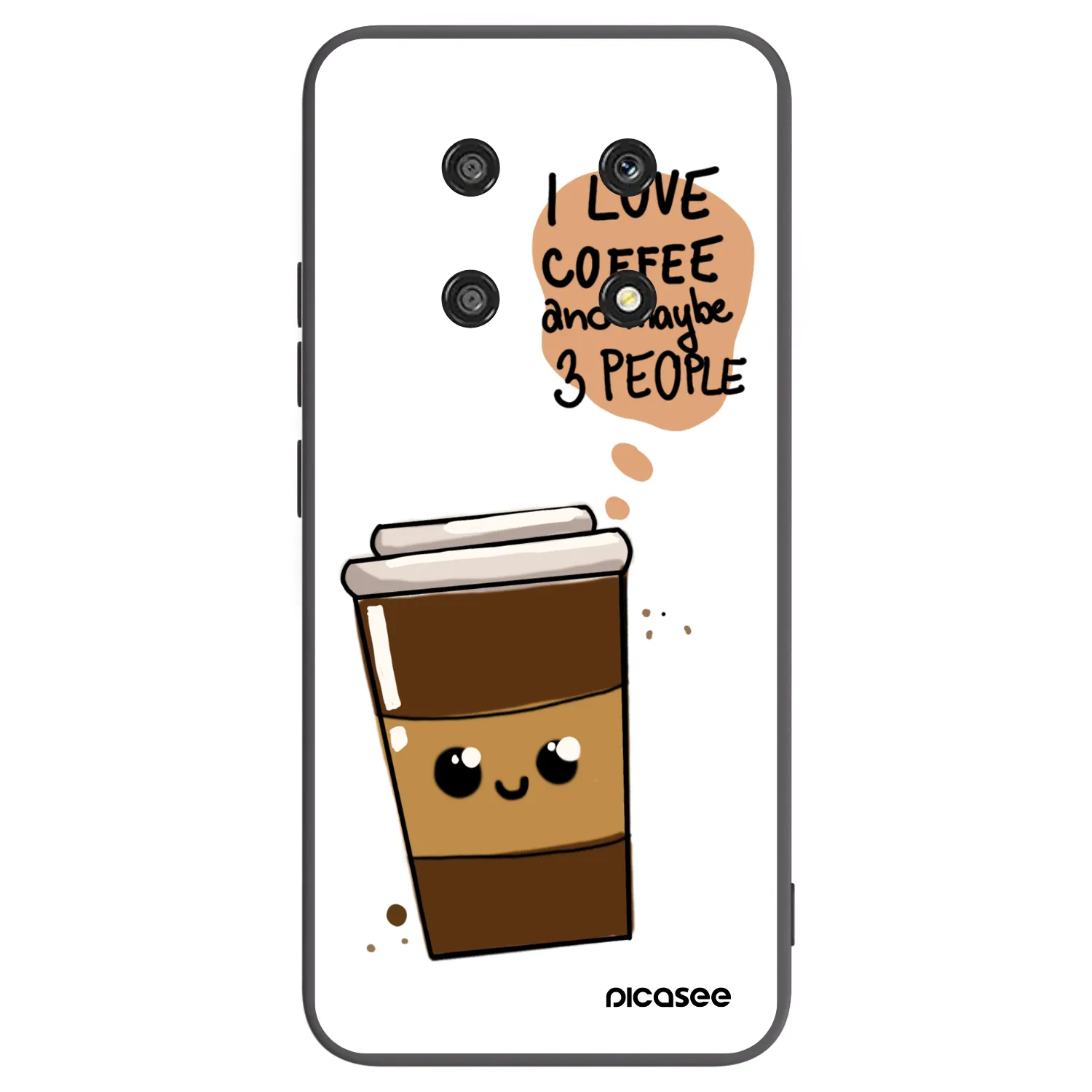 Picasee husă neagră din silicon pentru Honor Magic4 Lite 5G - Cute coffee