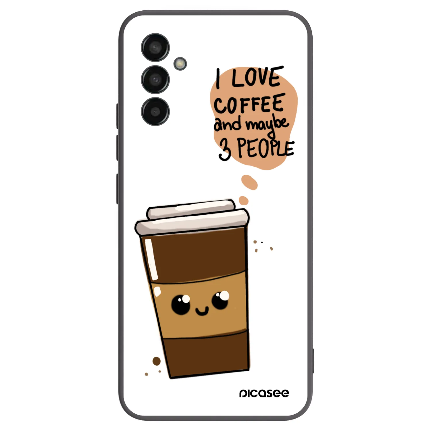 Picasee husă neagră din silicon pentru Samsung Galaxy M13 M135F - Cute coffee