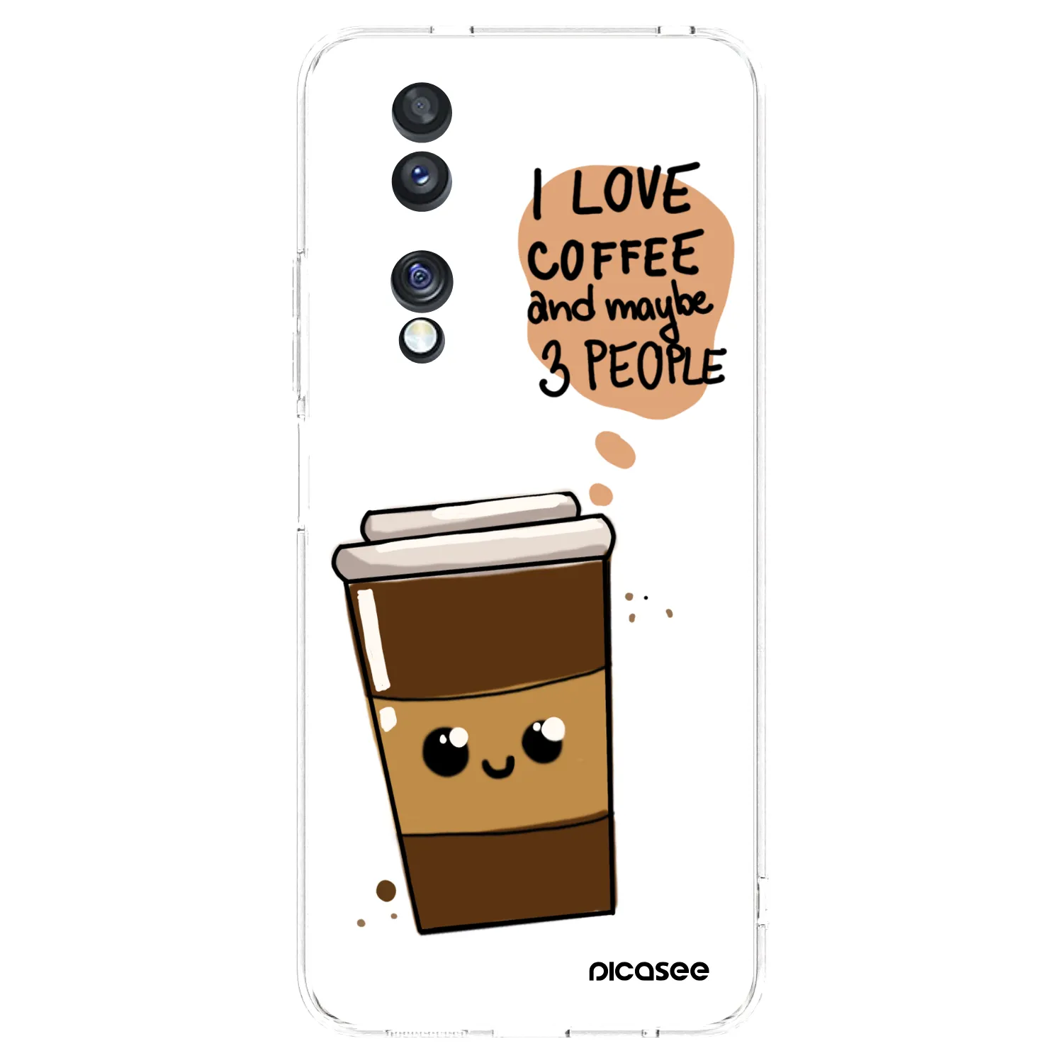 Picasee husă transparentă din silicon pentru Honor 70 - Cute coffee