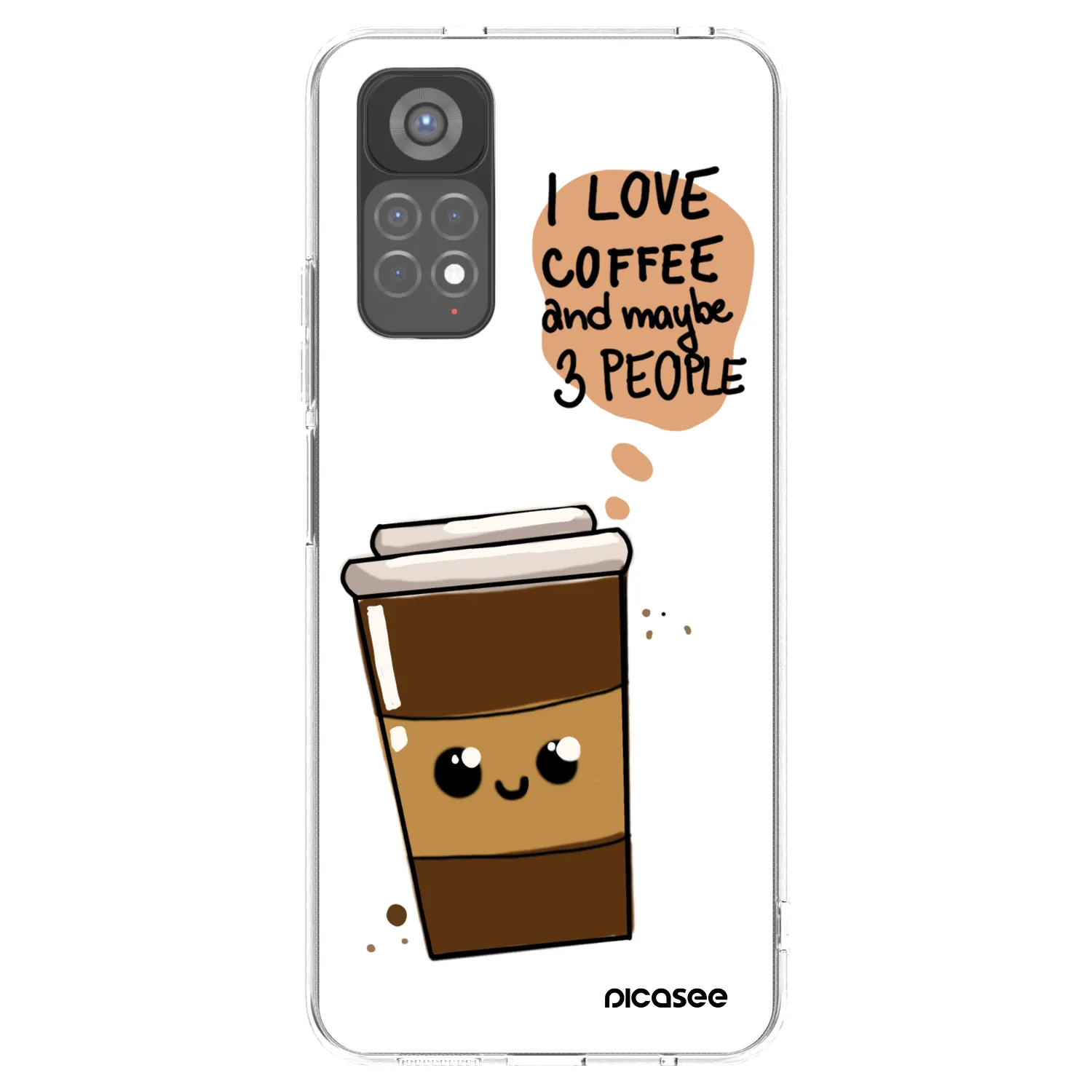 Picasee husă transparentă din silicon pentru Xiaomi Redmi Note 11S 5G - Cute coffee