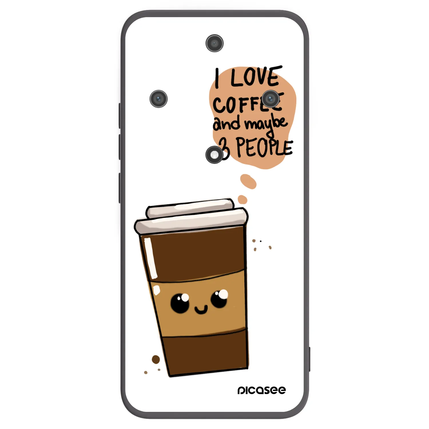 Picasee husă neagră din silicon pentru Honor Magic5 Lite 5G - Cute coffee
