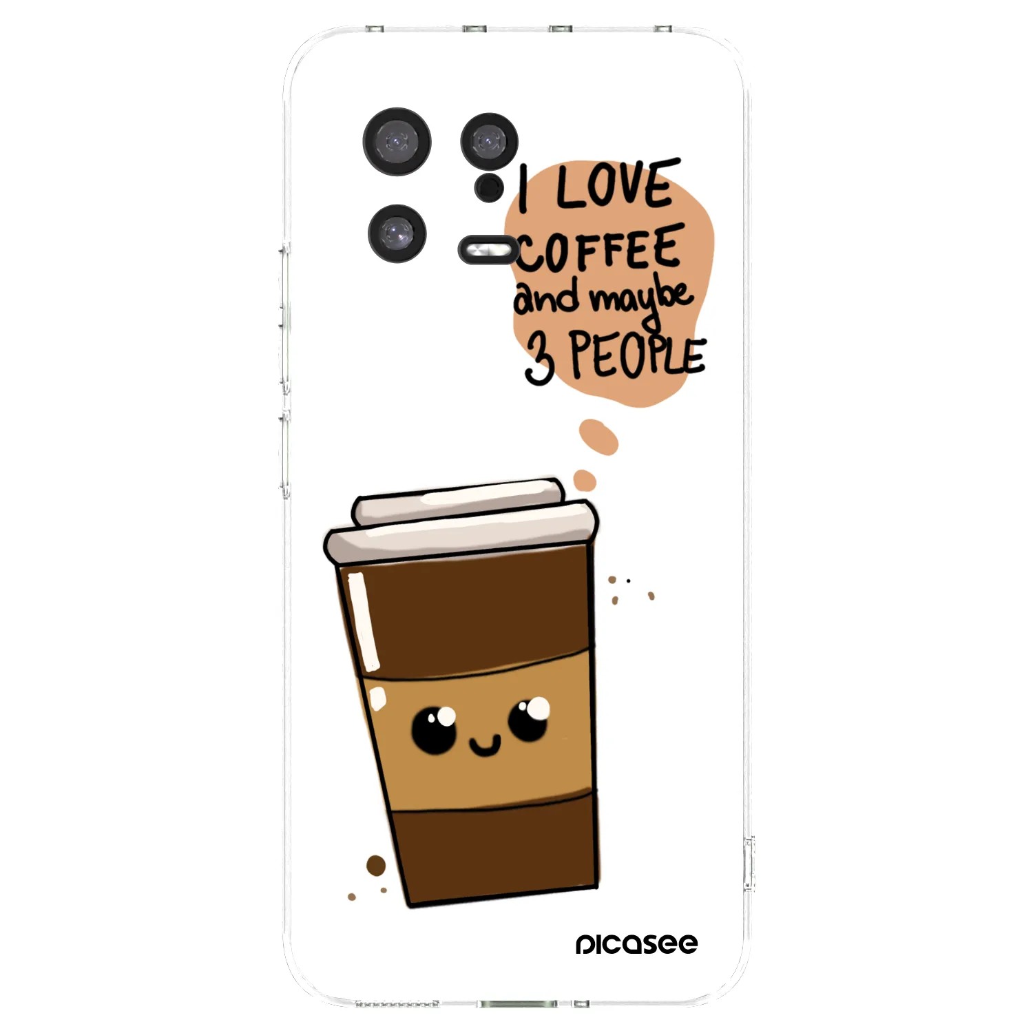 Picasee husă transparentă din silicon pentru Xiaomi 13 - Cute coffee