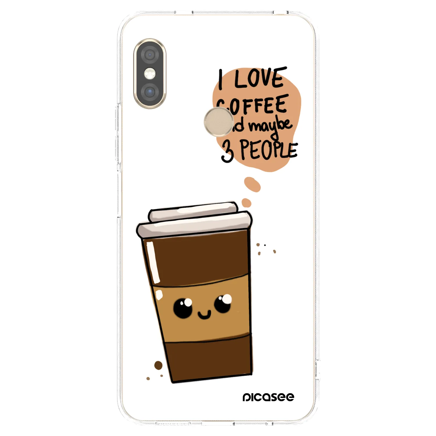 Picasee husă transparentă din silicon pentru Xiaomi Redmi Note 5 Global - Cute coffee