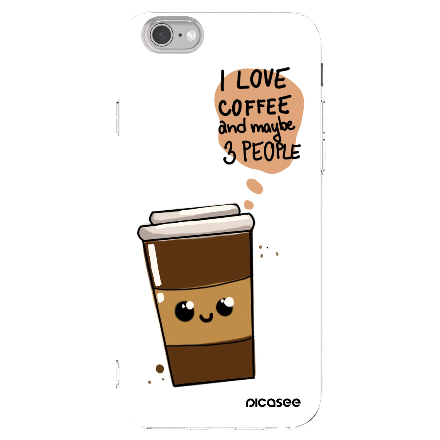 Picasee husă transparentă din silicon pentru Apple iPhone 6/6S - Cute coffee