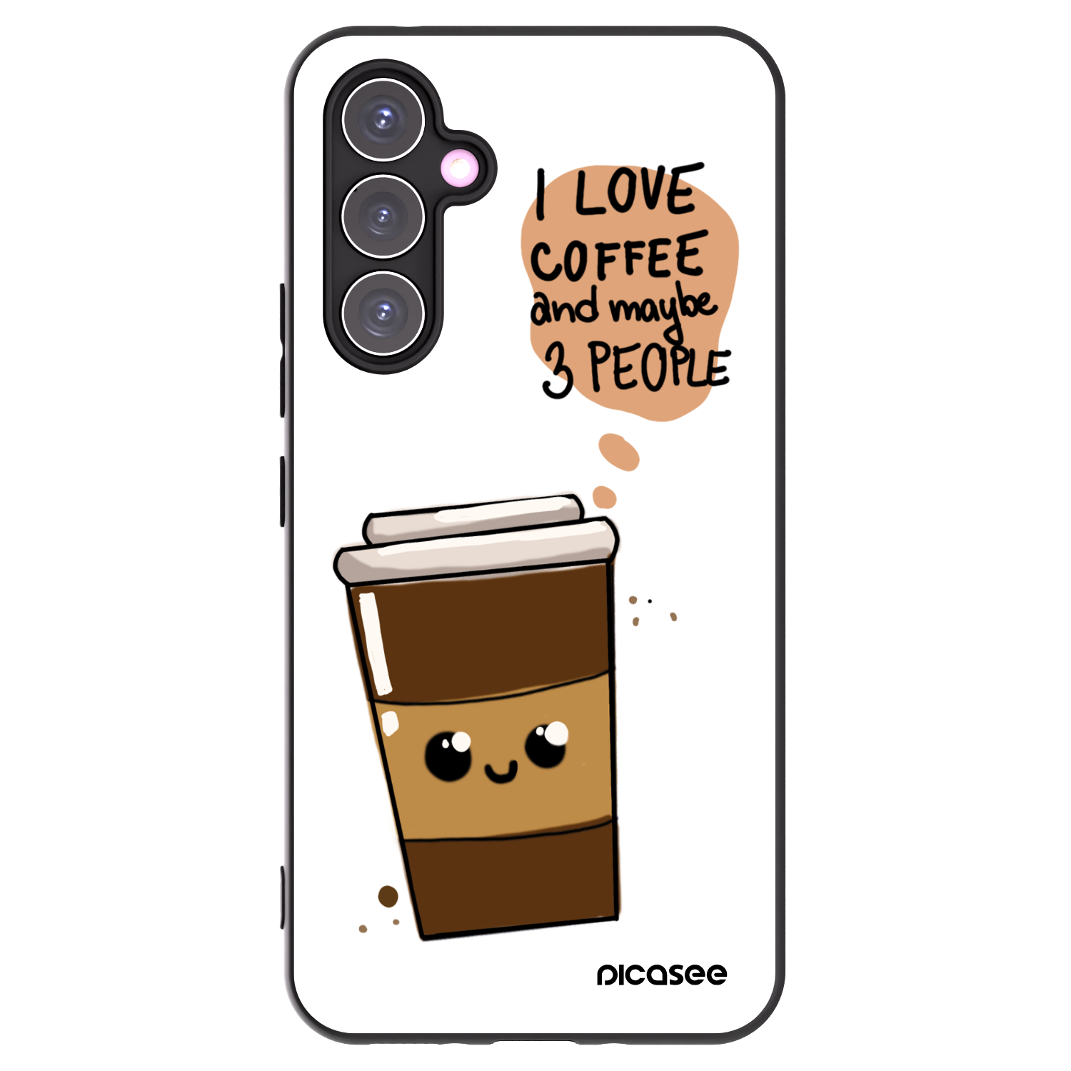 Picasee husă neagră din silicon pentru Samsung Galaxy A54 5G A546B - Cute coffee