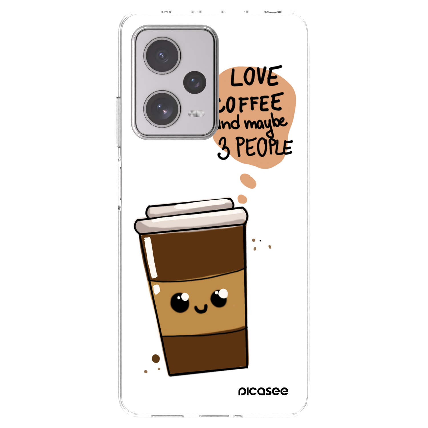 Picasee husă transparentă din silicon pentru Xiaomi Redmi Note 12 Pro+ 5G - Cute coffee