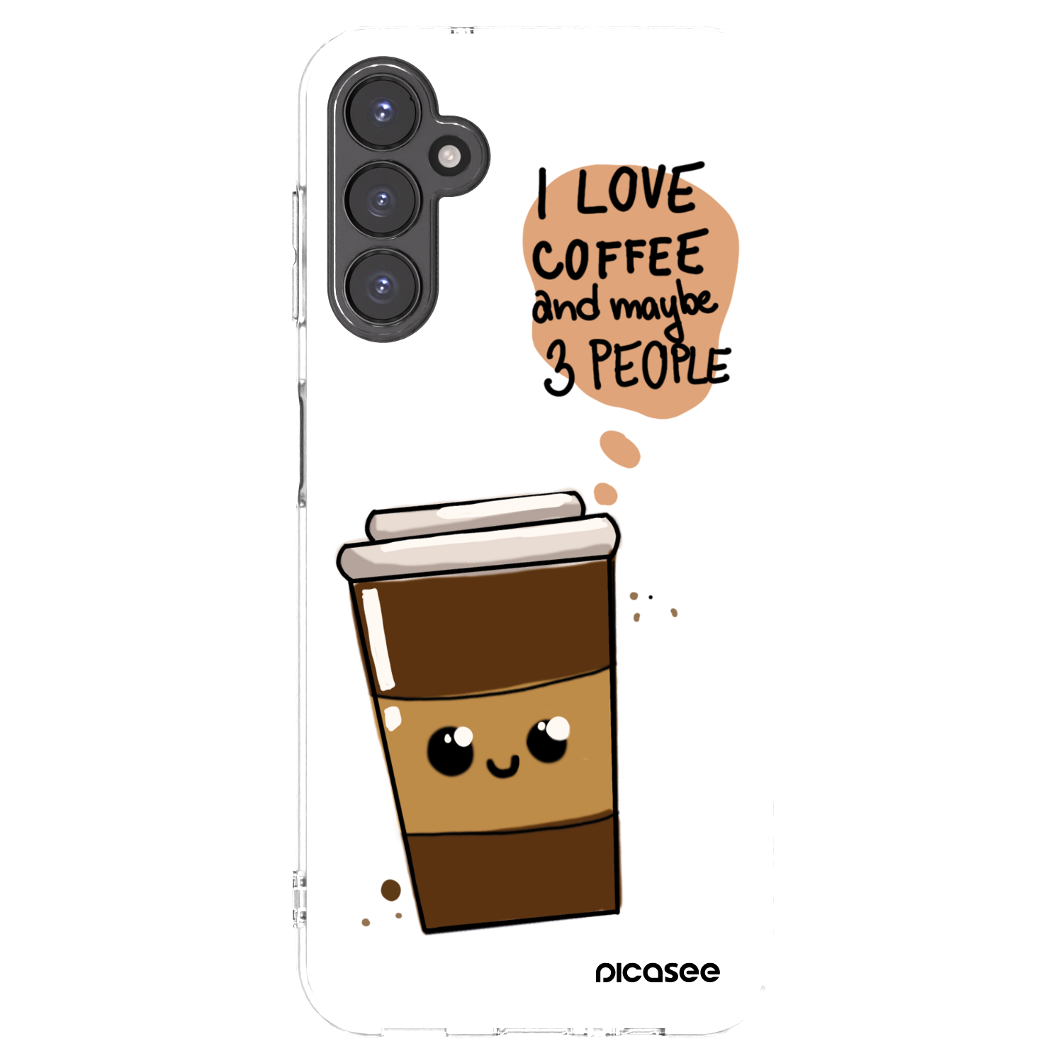 Picasee husă transparentă din silicon pentru Samsung Galaxy A14 4G A145R - Cute coffee