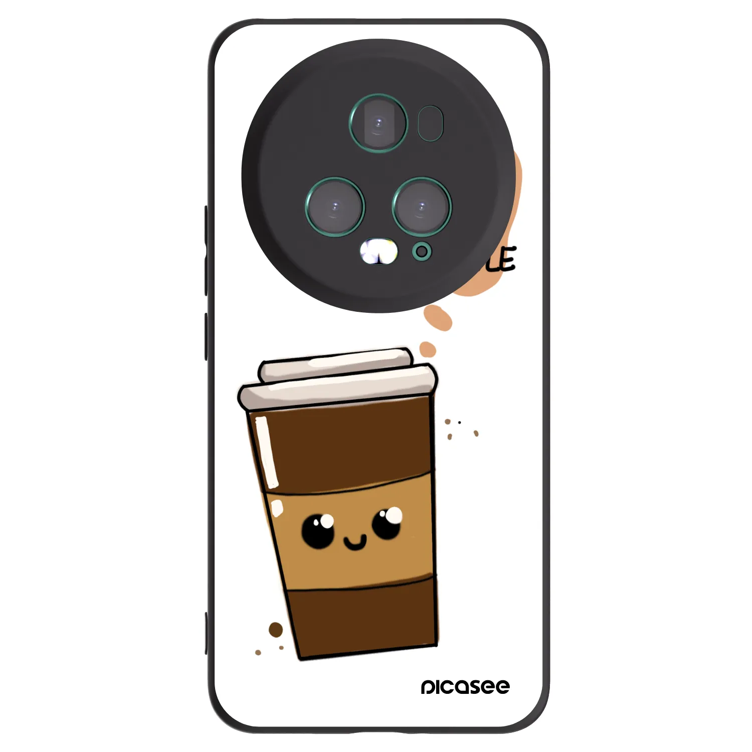 Picasee husă neagră din silicon pentru Honor Magic5 Pro - Cute coffee