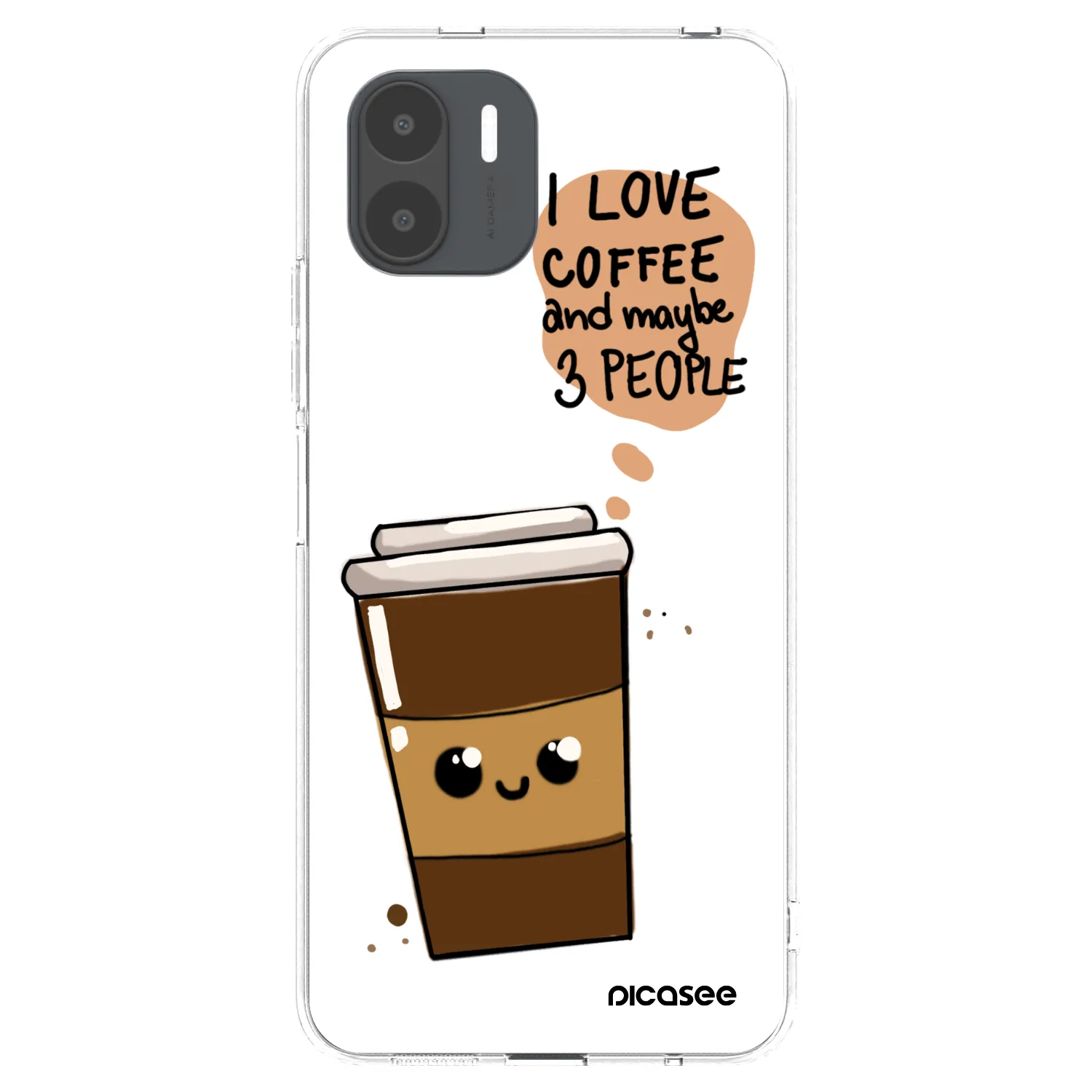Picasee husă transparentă din silicon pentru Xiaomi Redmi A2 - Cute coffee