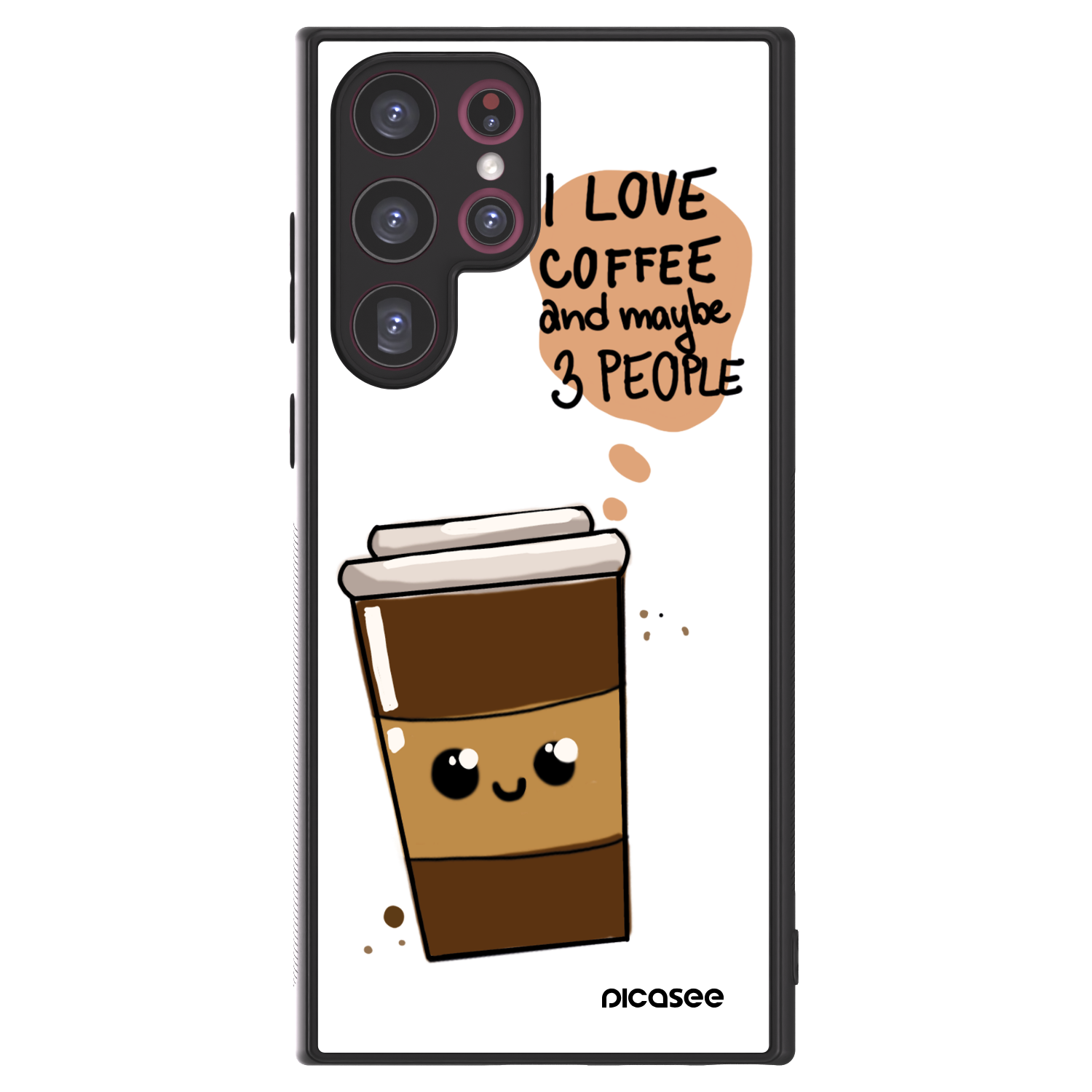 Picasee ULTIMATE CASE PowerShare pentru Samsung Galaxy S22 Ultra 5G - Cute coffee