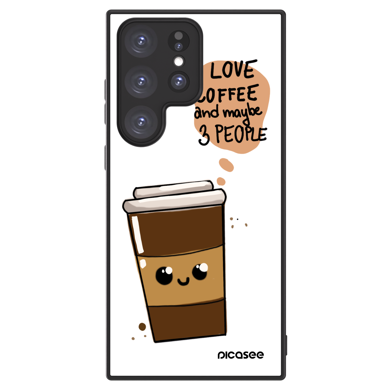Picasee ULTIMATE CASE PowerShare pentru Samsung Galaxy S23 Ultra 5G - Cute coffee
