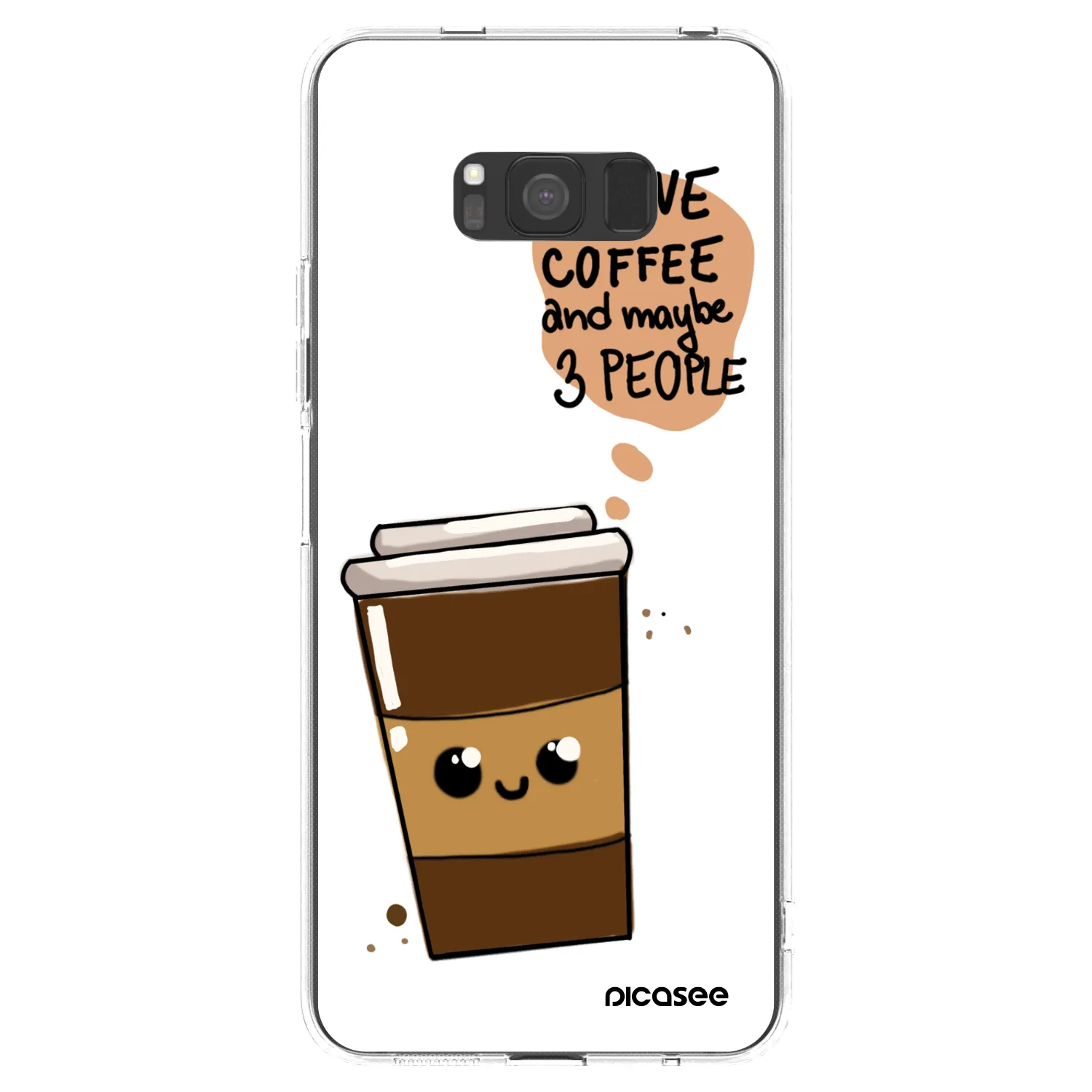 Picasee husă transparentă din silicon pentru Samsung Galaxy S8 G950F - Cute coffee