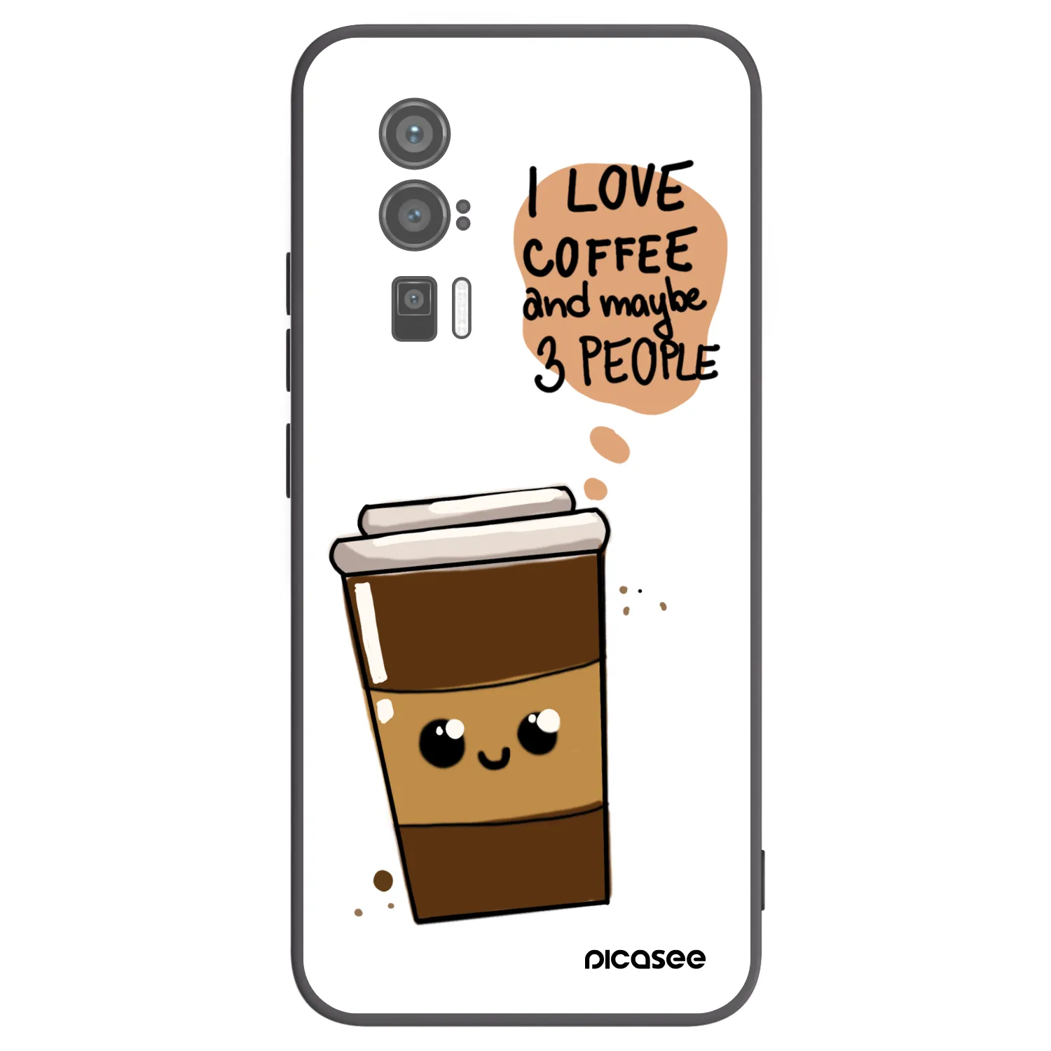 Picasee husă neagră din silicon pentru Xiaomi Poco F5 Pro 5G - Cute coffee