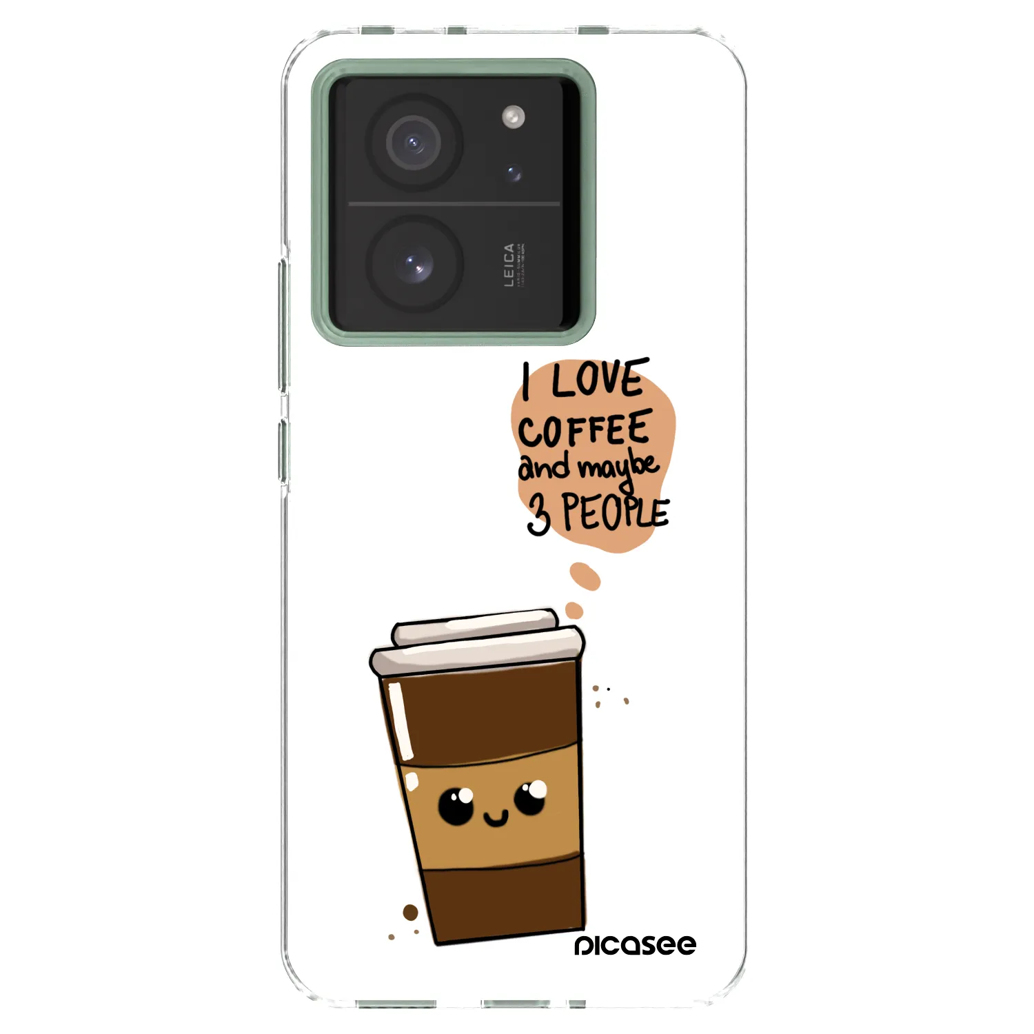 Picasee husă transparentă din silicon pentru Xiaomi 13T Pro - Cute coffee