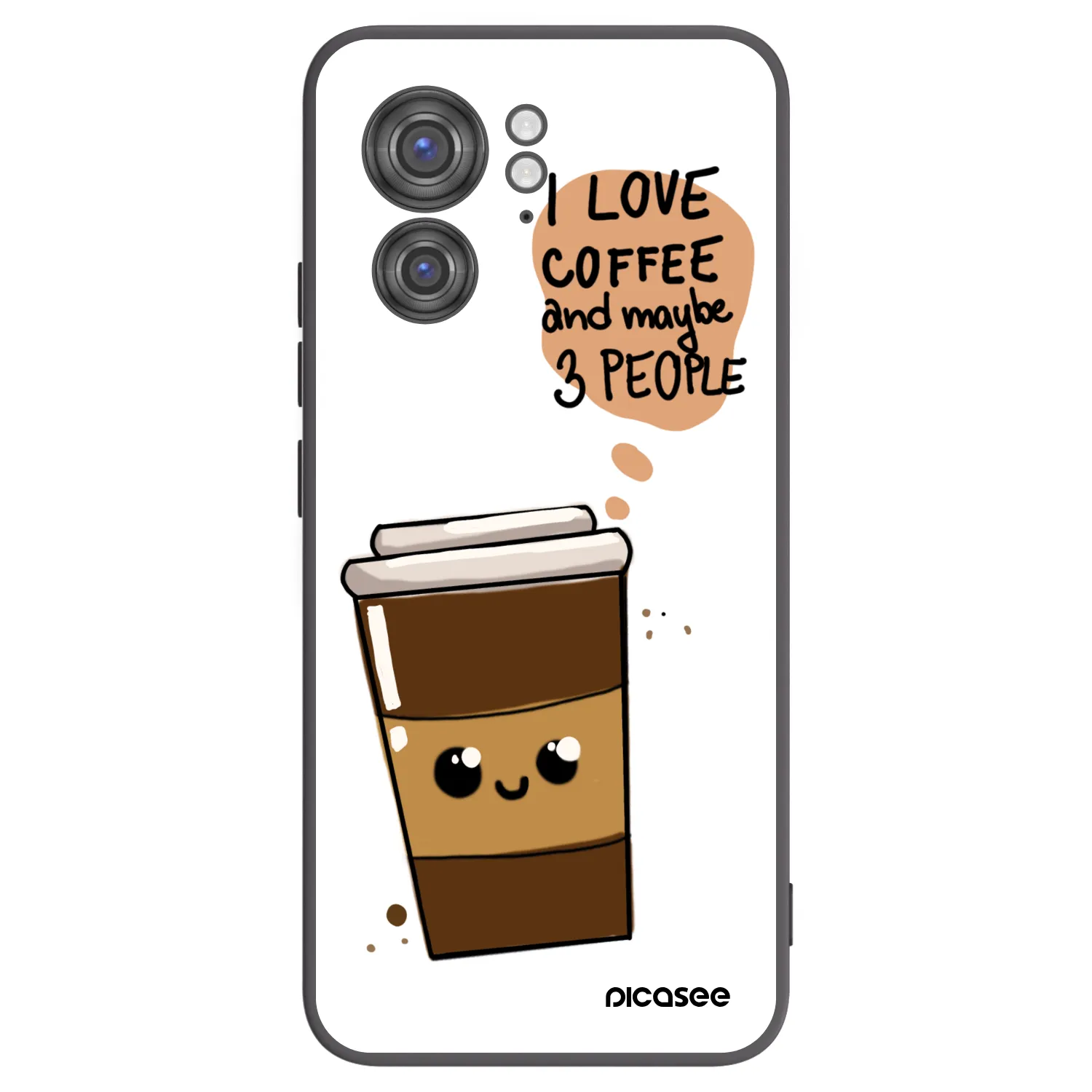 Picasee husă neagră din silicon pentru Motorola Edge 40 - Cute coffee