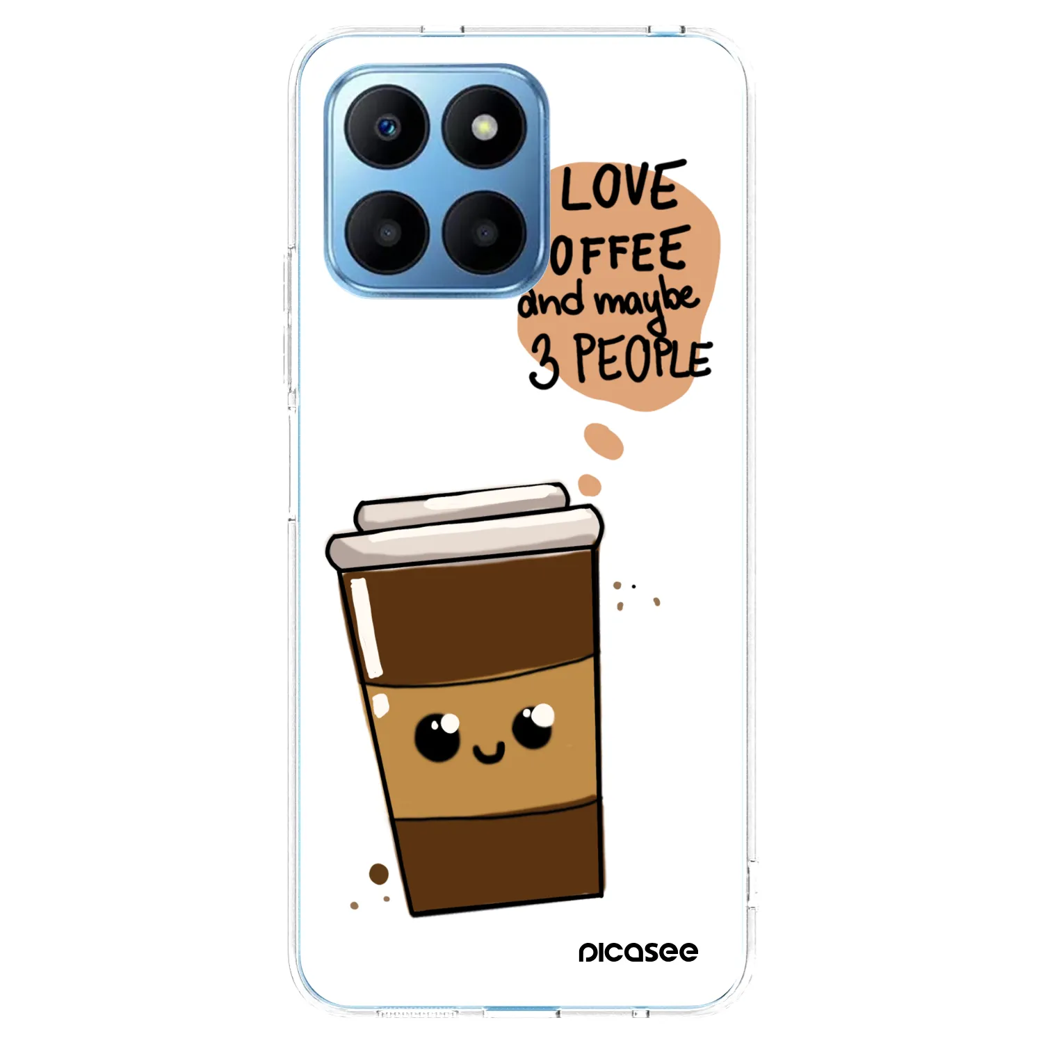 Picasee husă transparentă din silicon pentru Honor 70 Lite - Cute coffee
