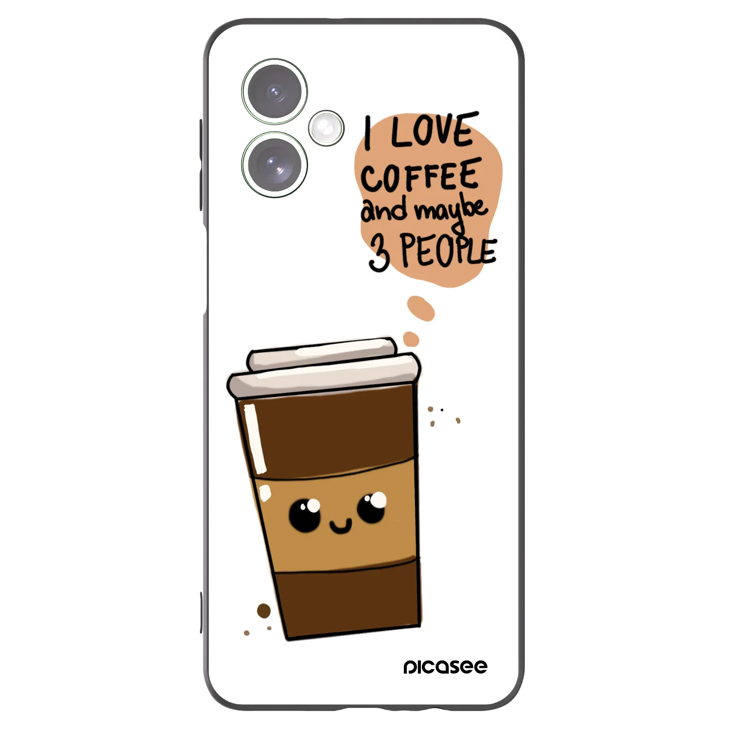 Picasee husă neagră din silicon pentru Motorola Moto G54 5G - Cute coffee