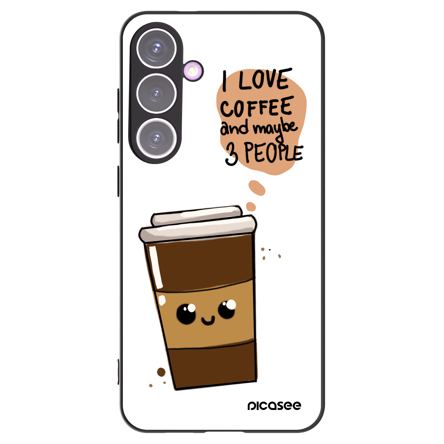 Picasee husă neagră din silicon pentru Samsung Galaxy S24+ S926B 5G - Cute coffee