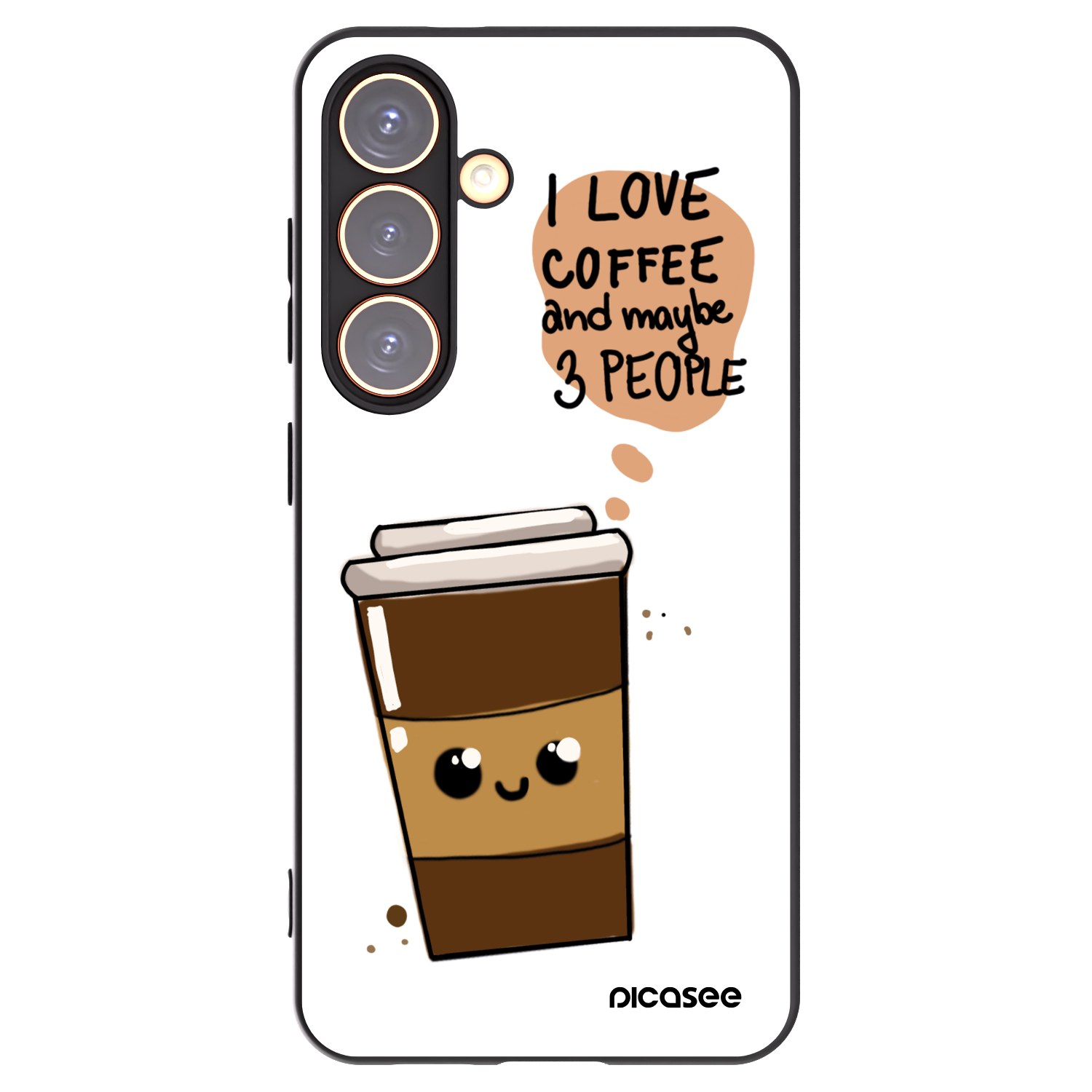 Picasee husă neagră din silicon pentru Samsung Galaxy S24 S921B 5G - Cute coffee