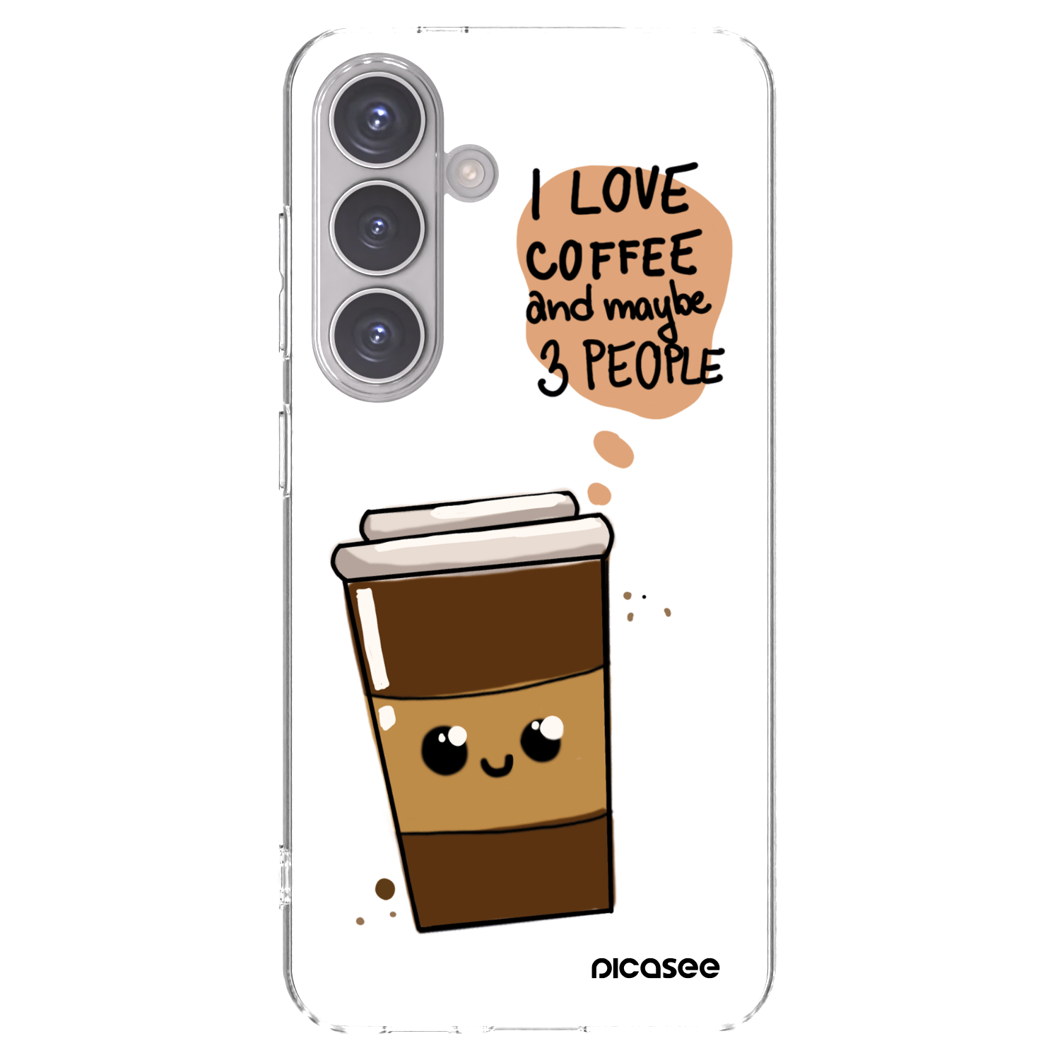 Picasee husă transparentă din silicon pentru Samsung Galaxy S24 S921B 5G - Cute coffee