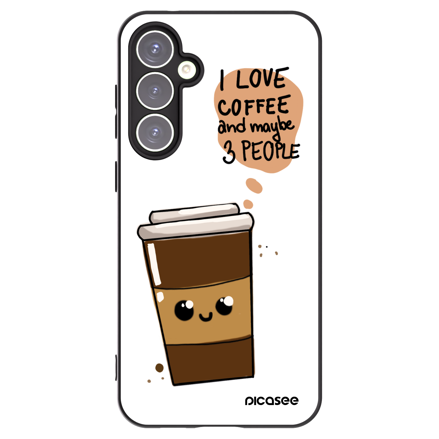Picasee husă neagră din silicon pentru Samsung Galaxy S23 FE S711B - Cute coffee