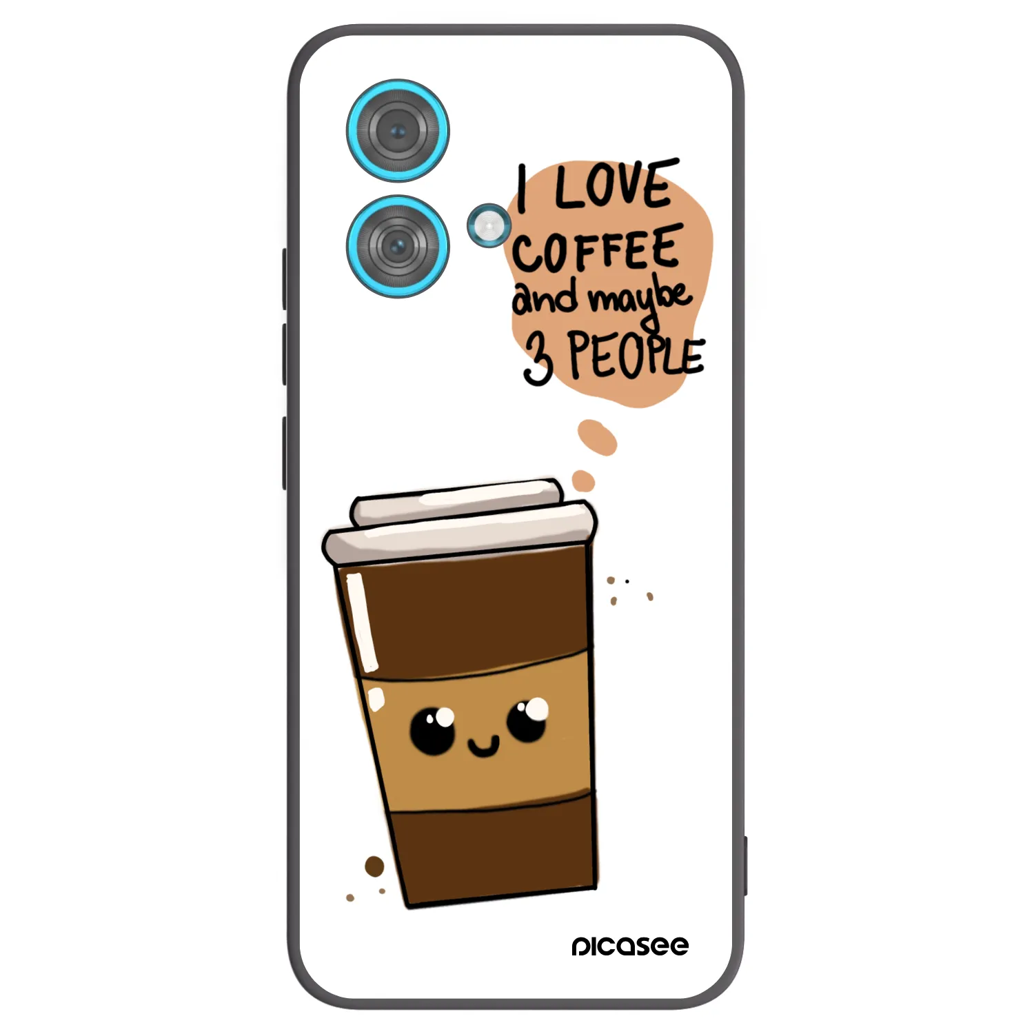 Picasee husă neagră din silicon pentru Motorola Edge 40 Neo - Cute coffee