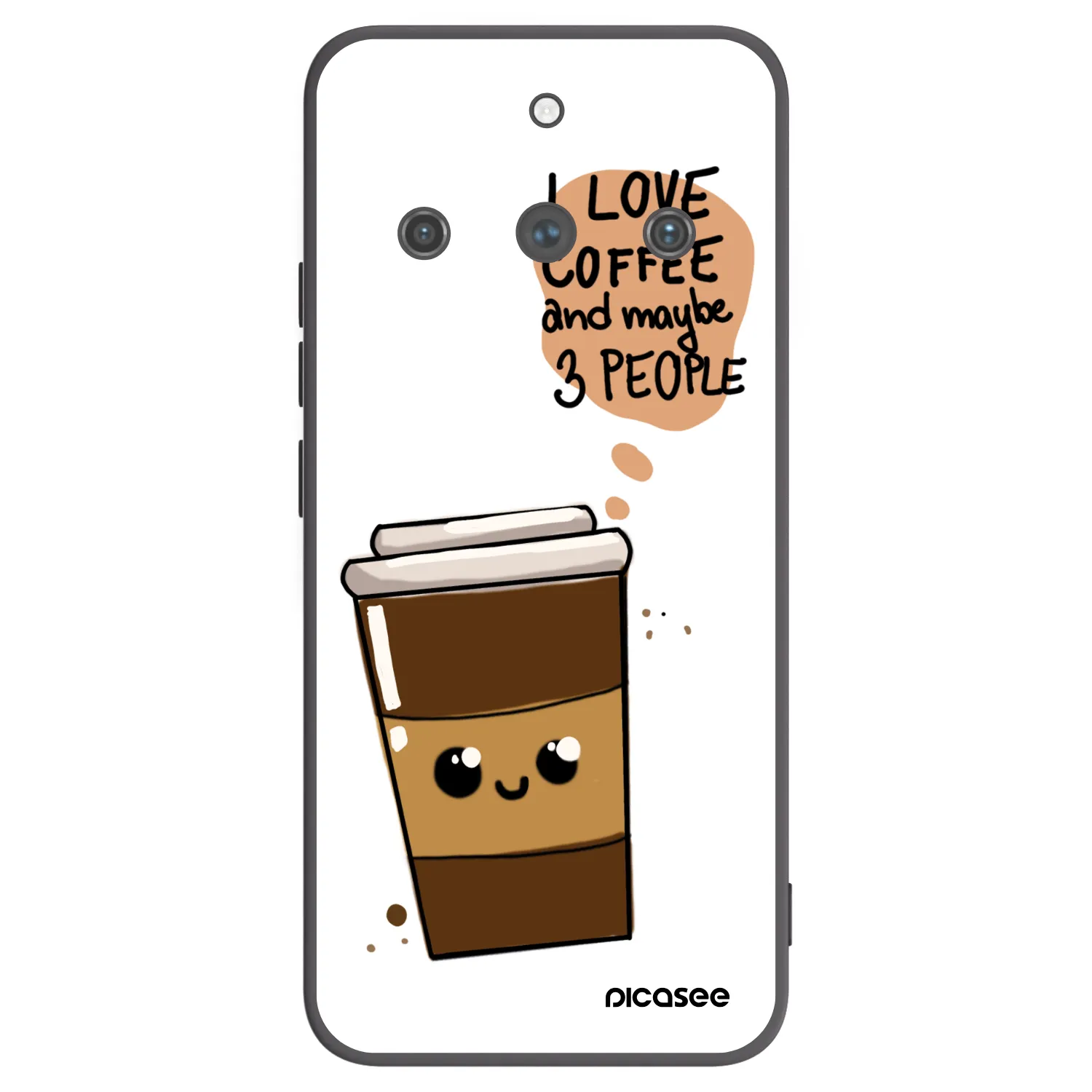 Picasee husă neagră din silicon pentru Realme 11 Pro+ - Cute coffee