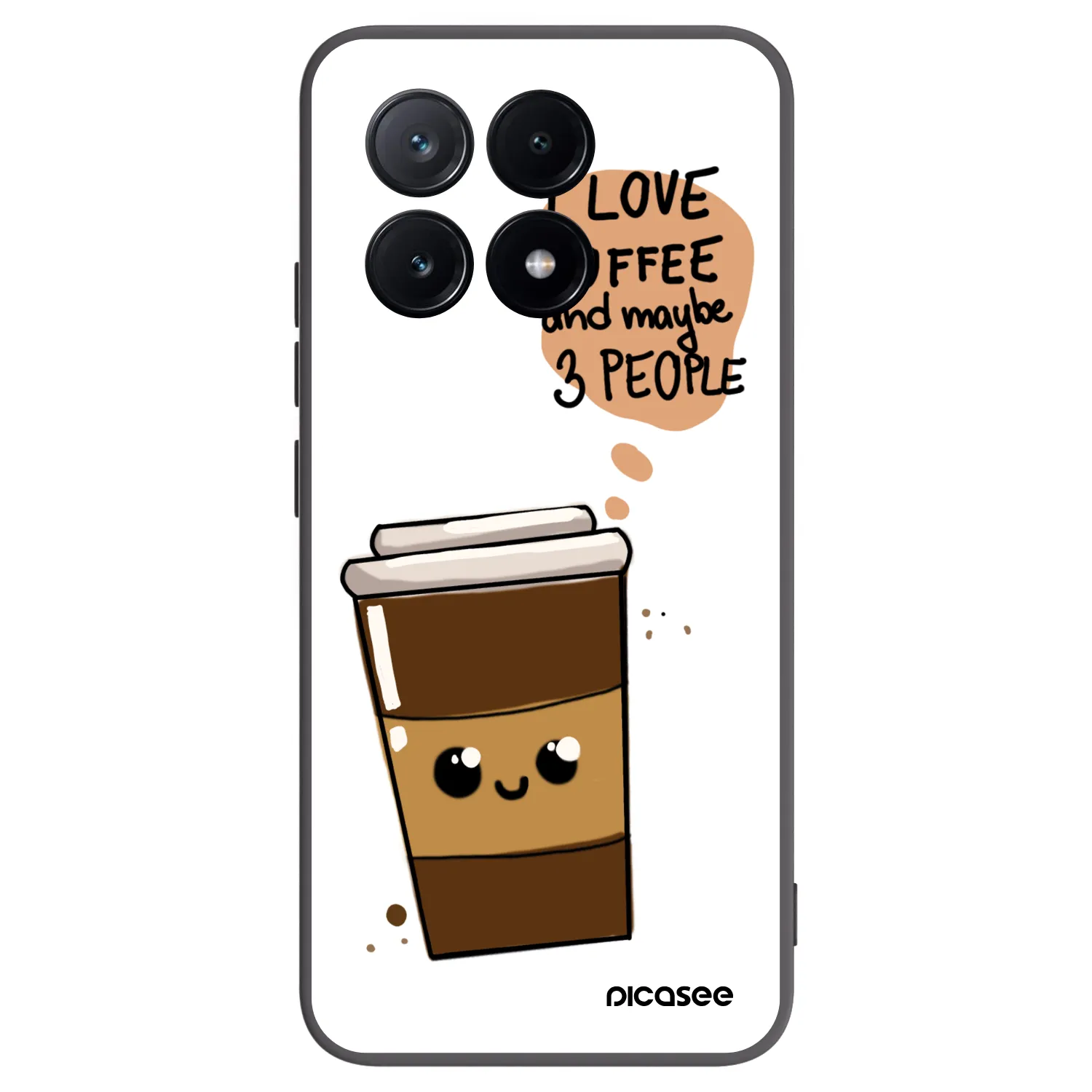 Picasee husă neagră din silicon pentru Xiaomi Poco X6 Pro - Cute coffee