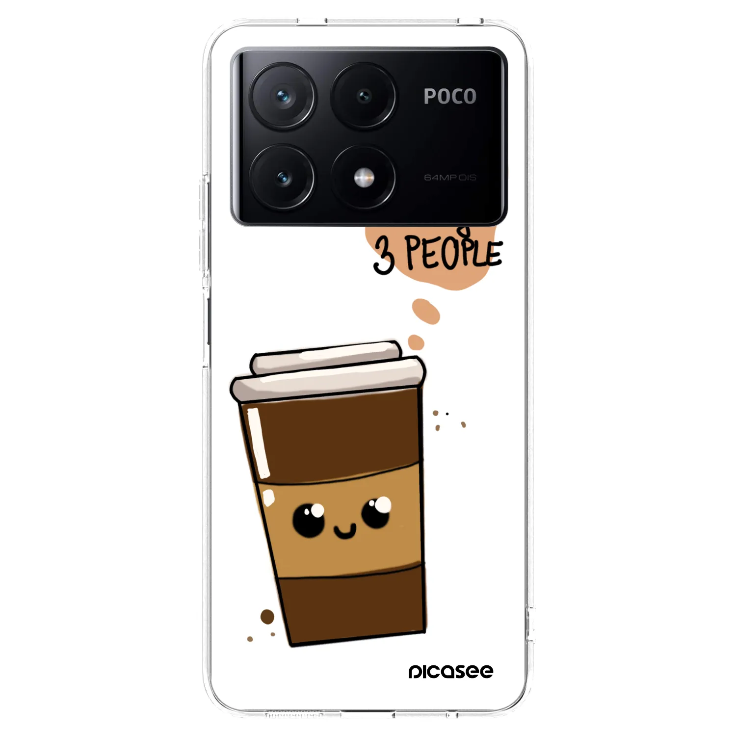 Picasee husă transparentă din silicon pentru Xiaomi Poco X6 Pro - Cute coffee