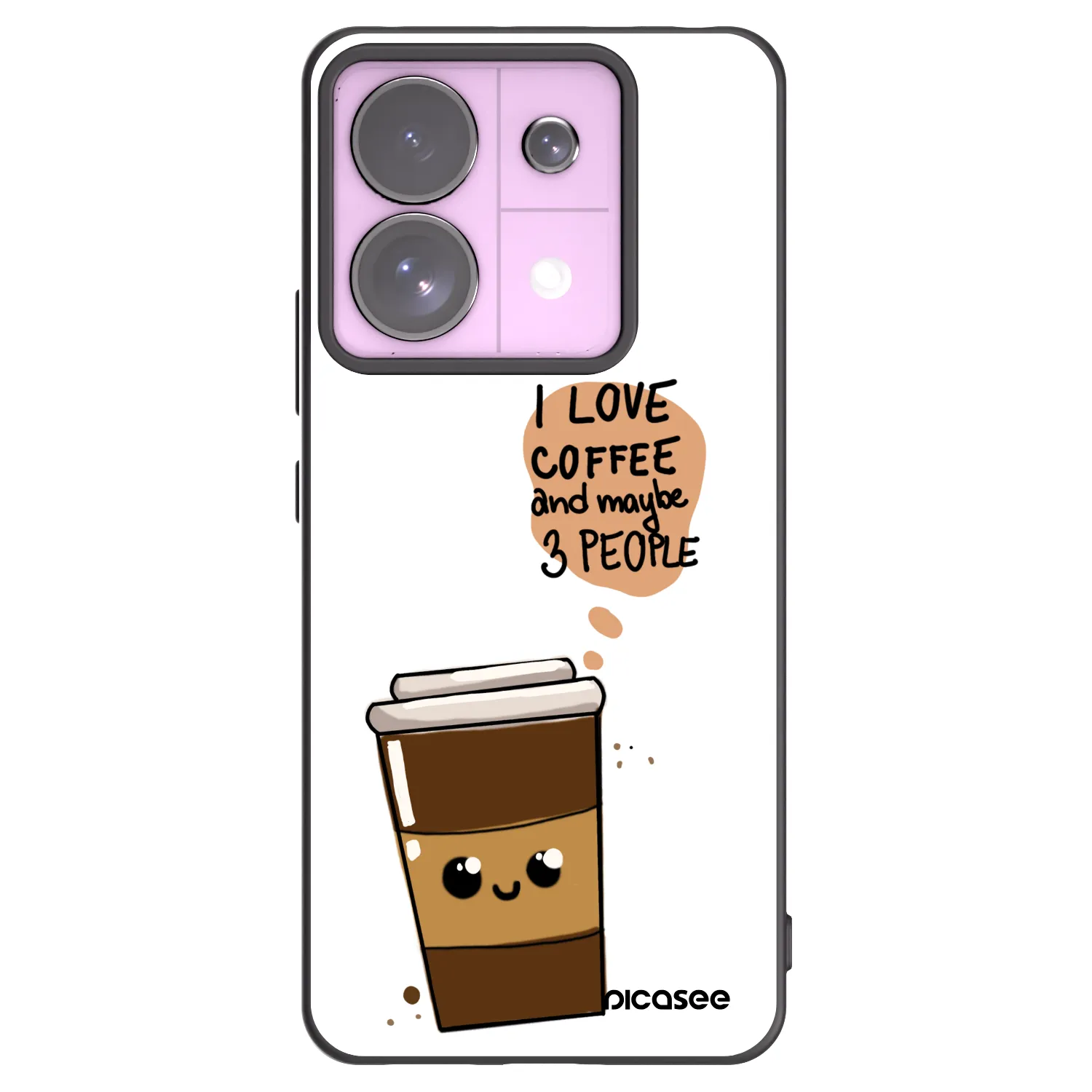 Picasee husă neagră din silicon pentru Xiaomi Redmi Note 13 Pro 5G - Cute coffee