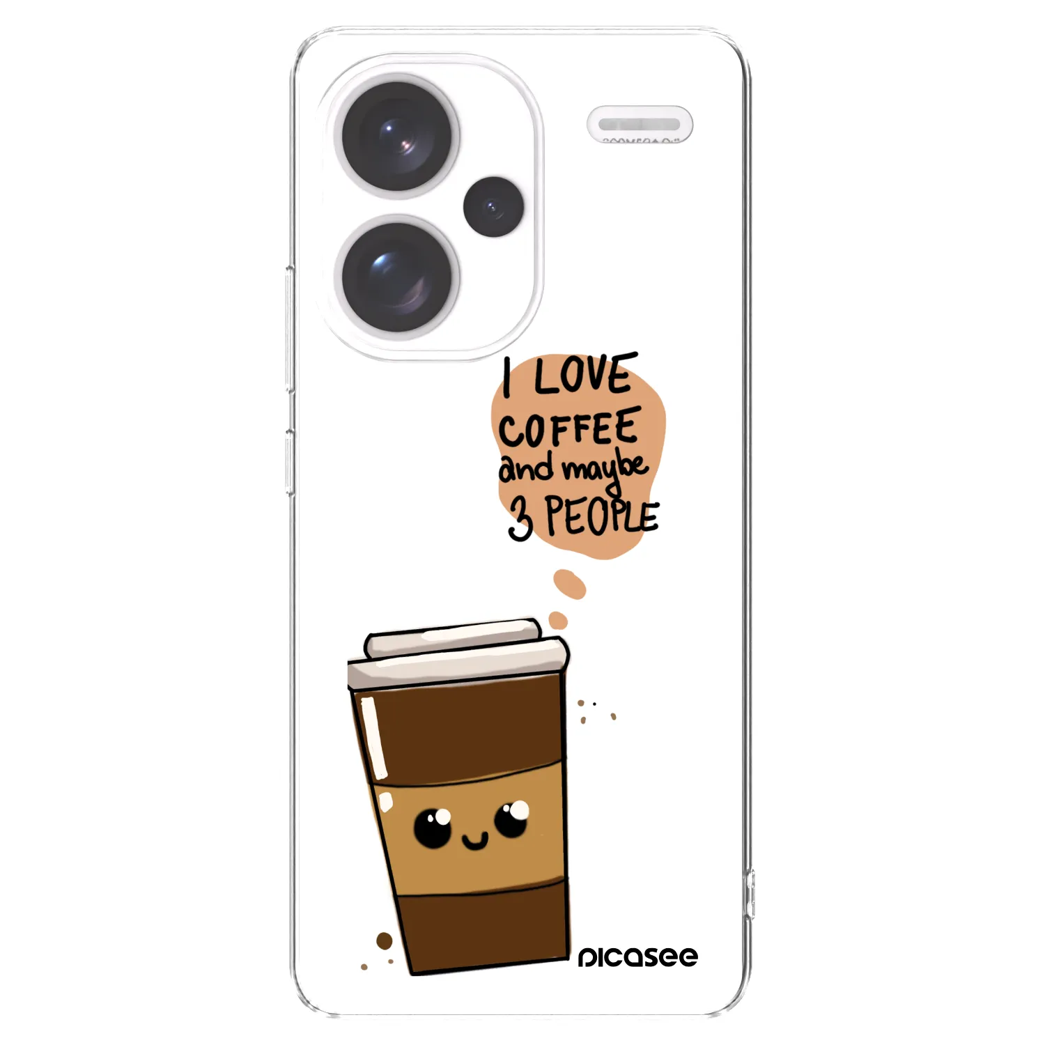 Picasee husă transparentă din silicon pentru Xiaomi Redmi Note 13 Pro+ 5G - Cute coffee