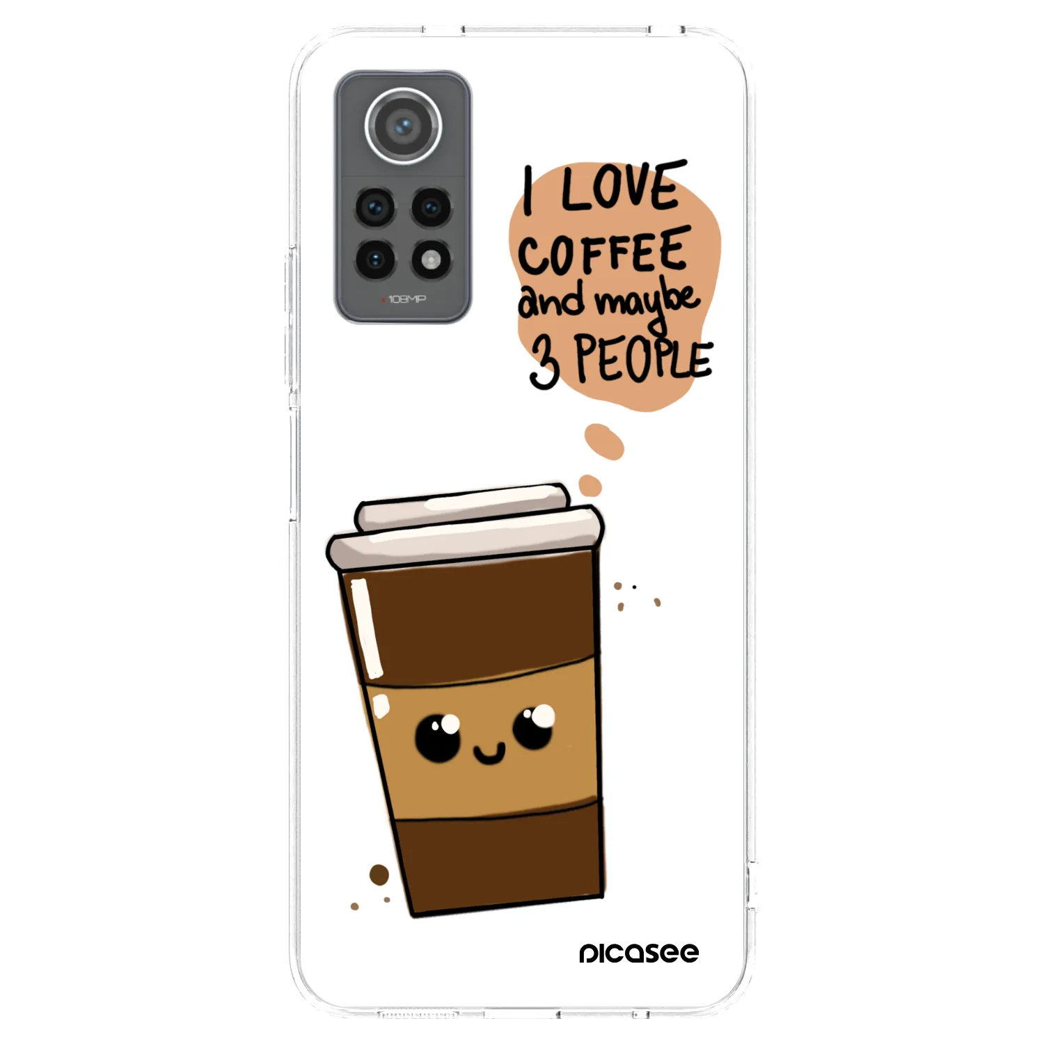 Picasee husă transparentă din silicon pentru Xiaomi Redmi Note 12 Pro 4G - Cute coffee
